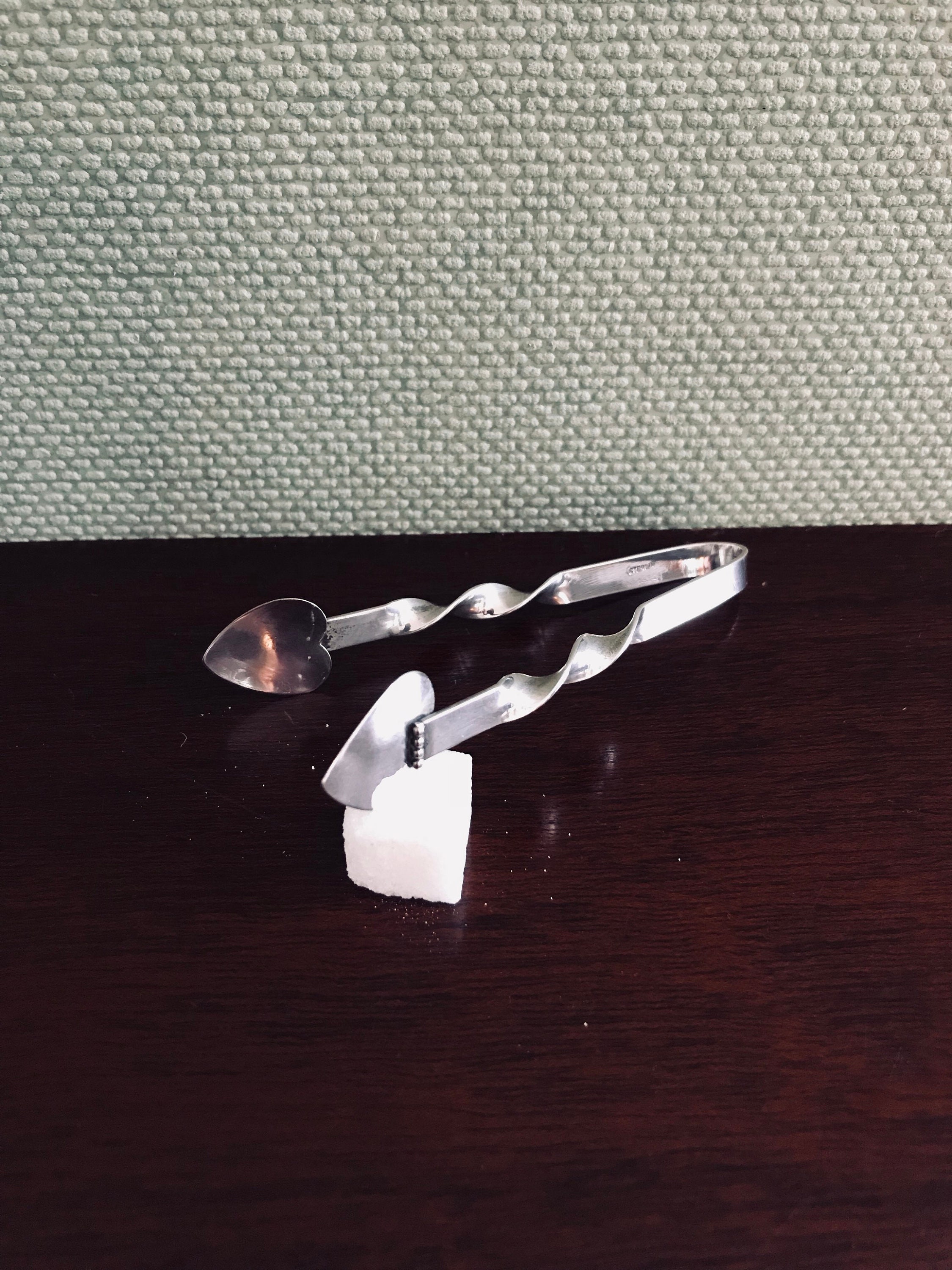 Vintage Heart Sterling Silver Bon Bon Tongs Raimond heart tip Tongs