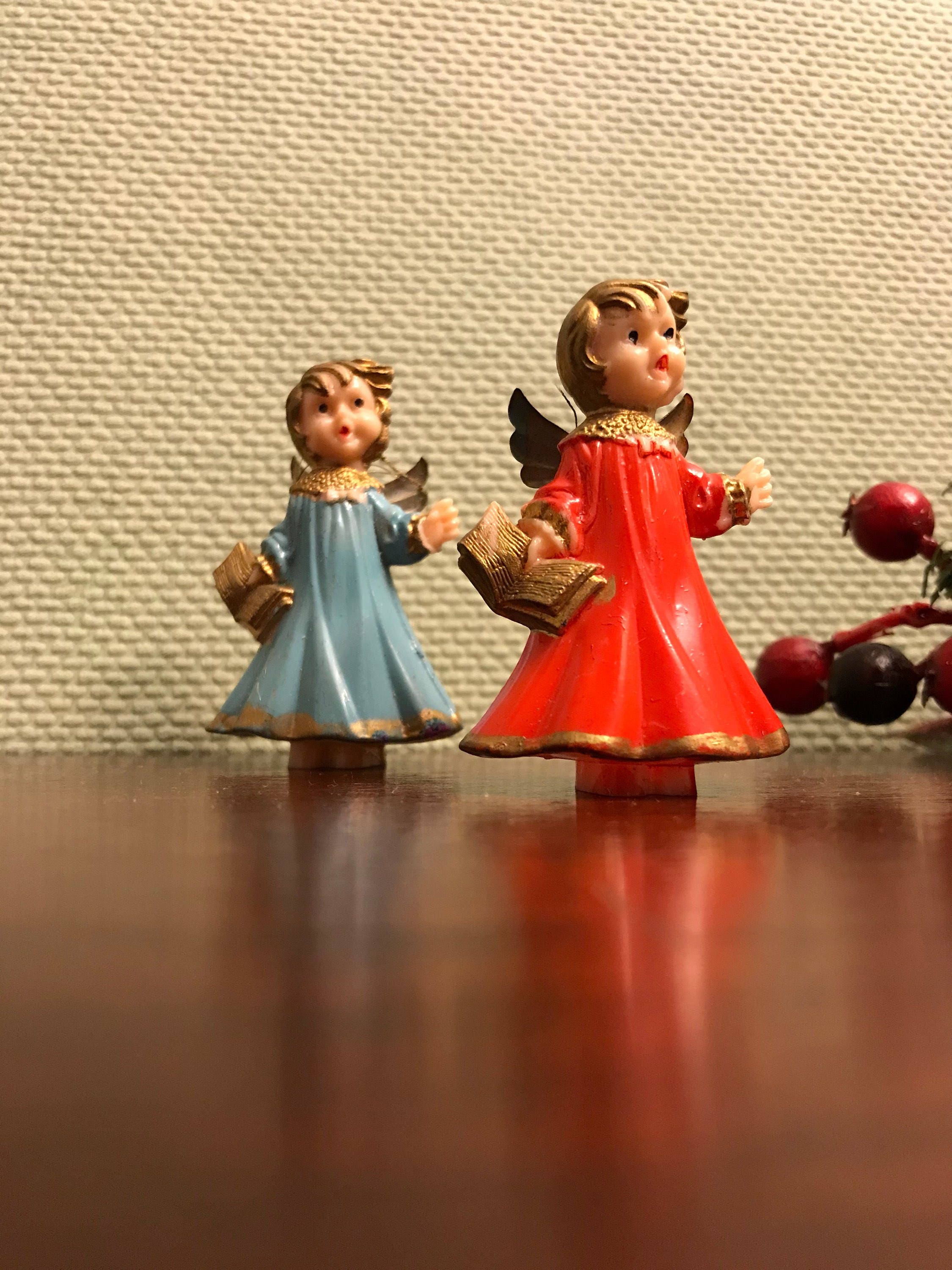 Vintage Christmas Angels, set of two Mid century Angels, Christmas