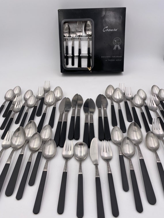 Vintage flatware set Cosmos Discotheque Cutlery Mint condition Service for 8 Rare Silverware set gift