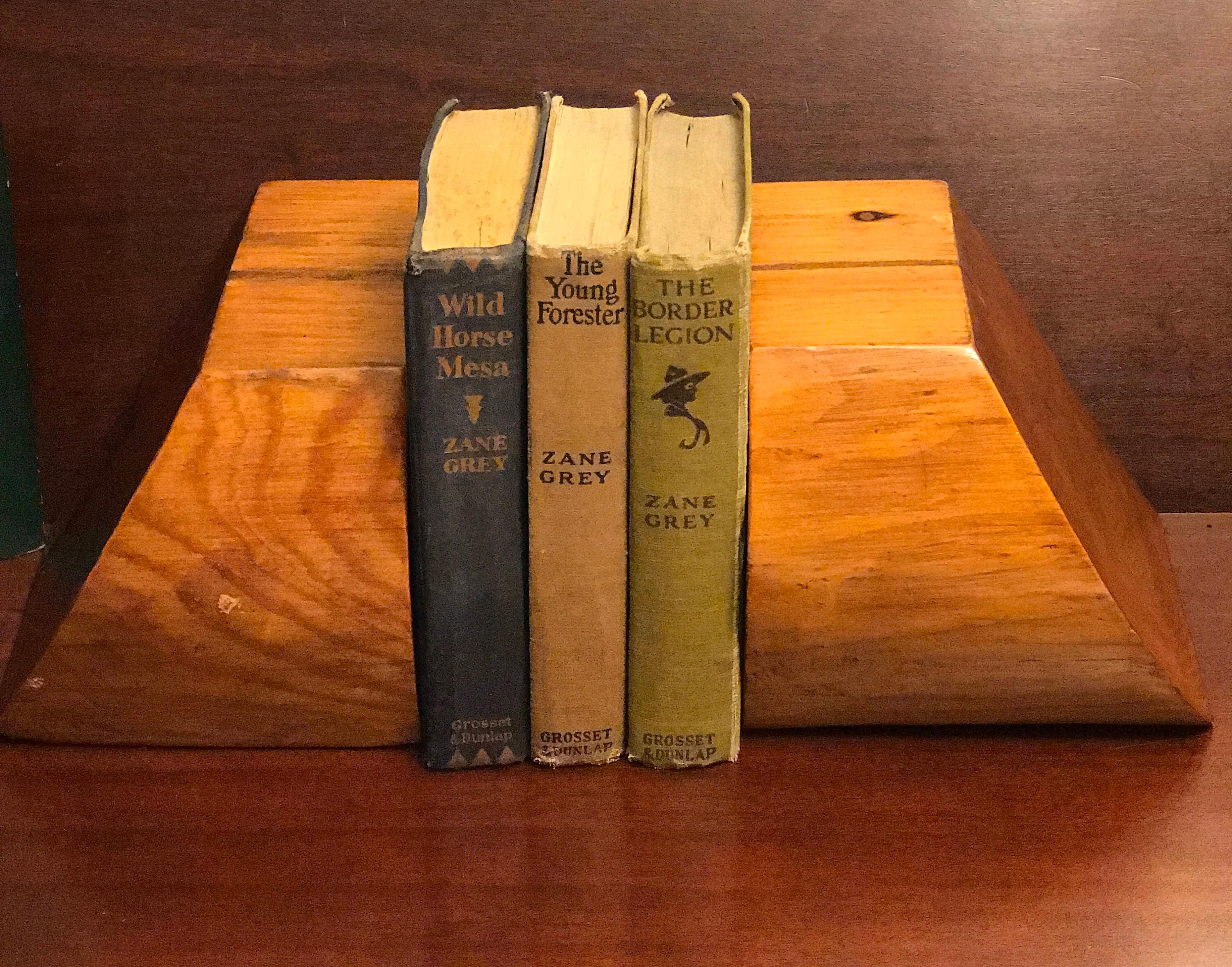 Rustic Wooden Bookends Handmade Log Solid Wood Bookends