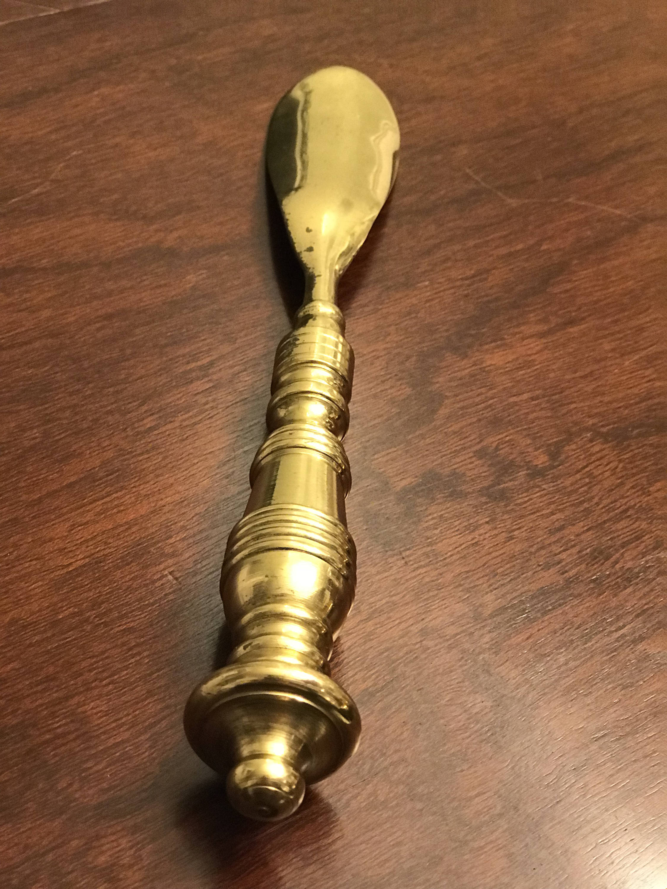 Vintage Shoe Horn, Goldtone Shoe Horn, Ornamental Metal Shoe Horn, Gift