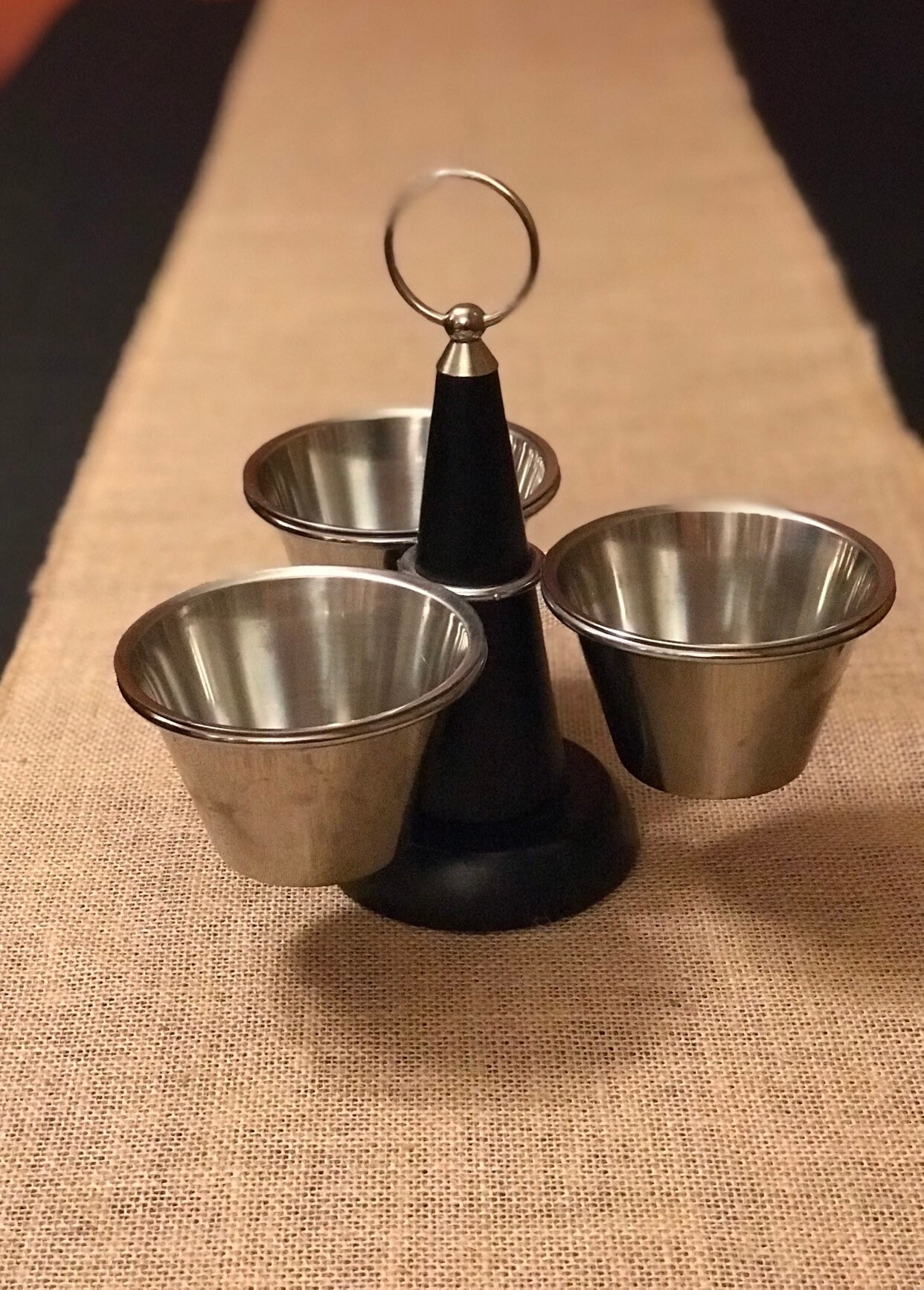 Vintage Condiment Caddy server Lazy Susan Condiment set Foodie Gift