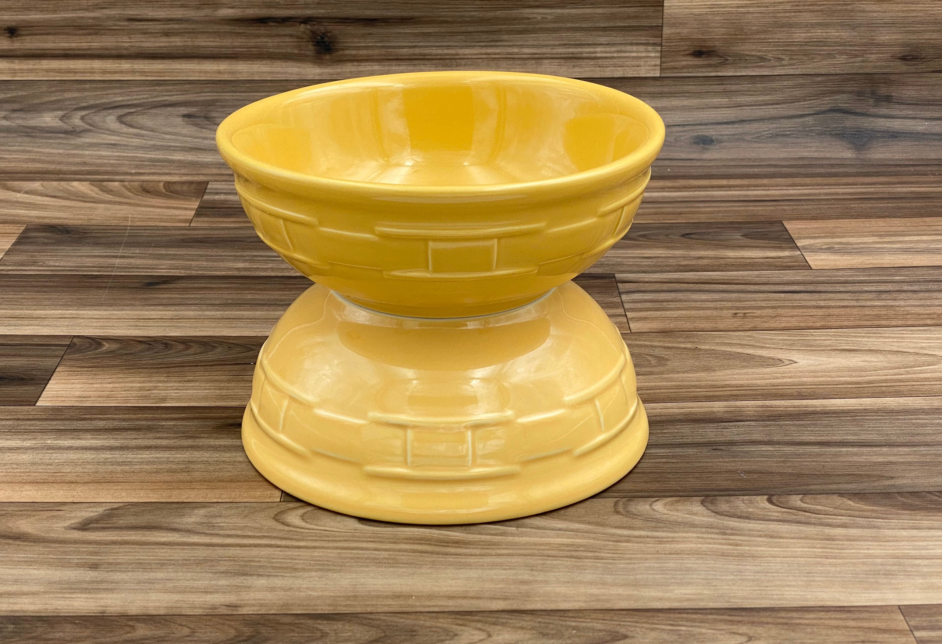 Vintage Longaberger Pottery Butternut Coupe Cereal Bowl Woven