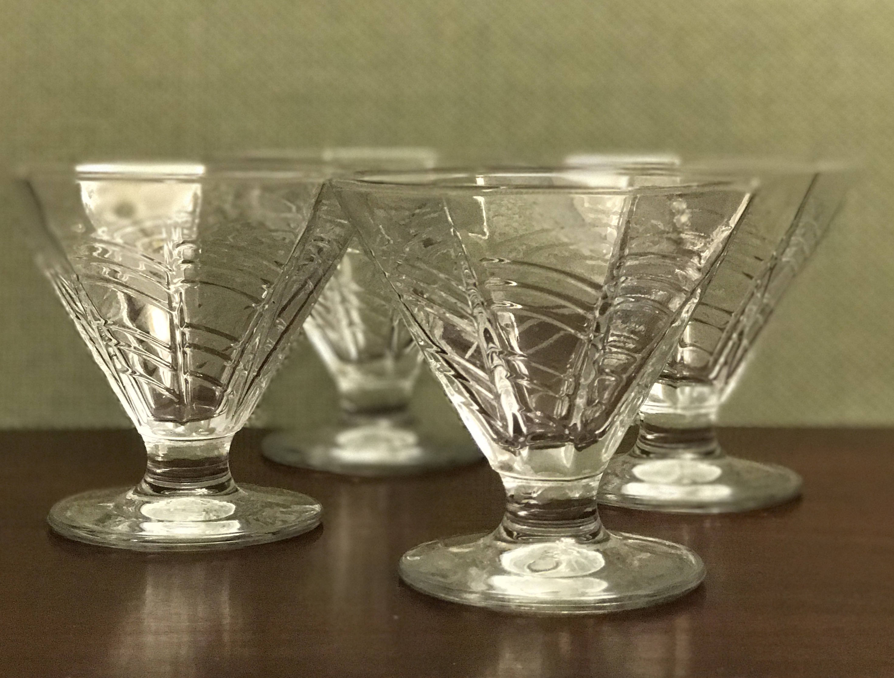Vintage Dansk Parfait Glasses, dessert Ice Cream glasses