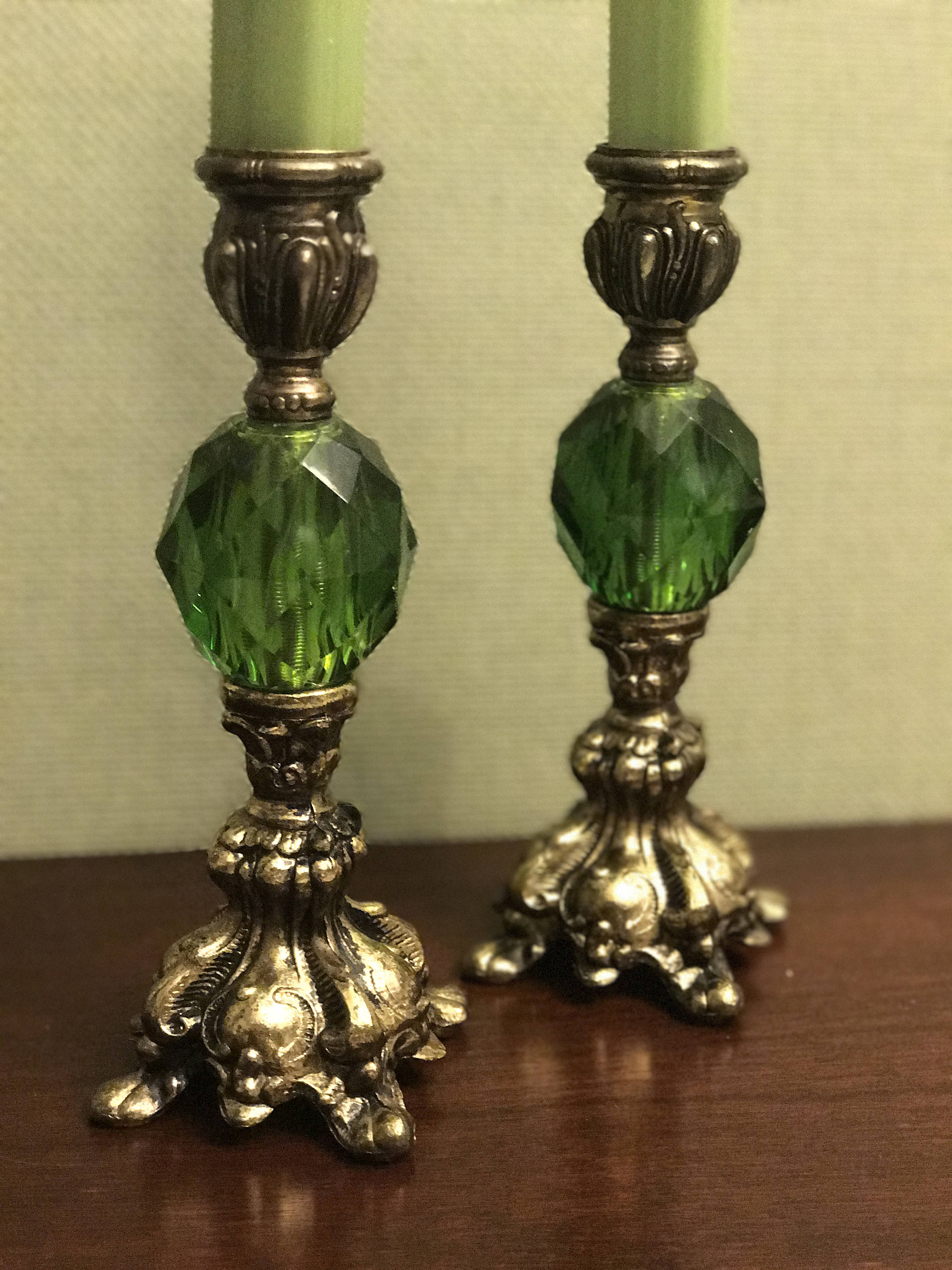 Hollywood Regency candlestick holders, Baroque Style candlestick holder