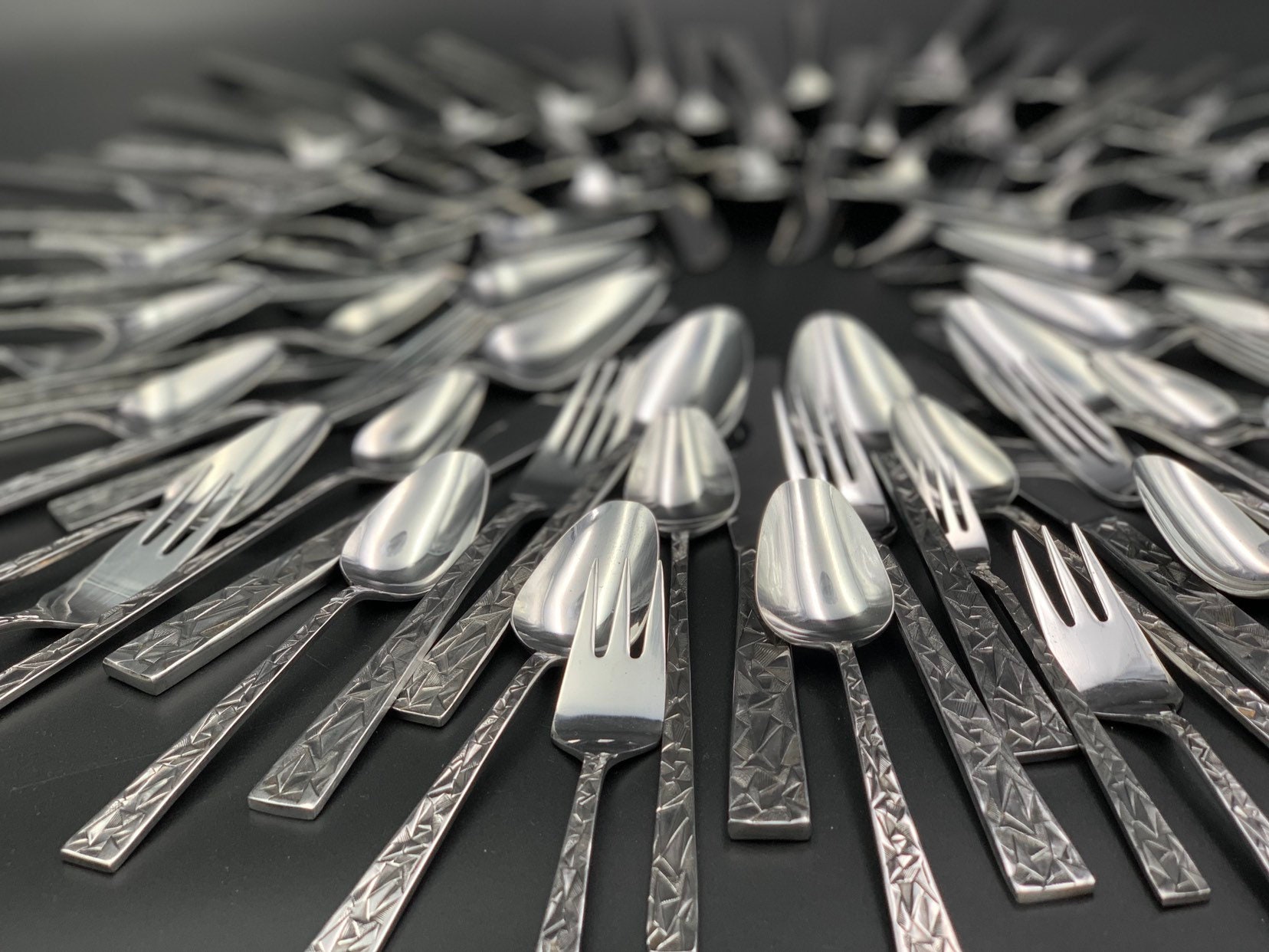 Vintage Flatware Set Aquarius with Silverware Chest, Rare Service for ...