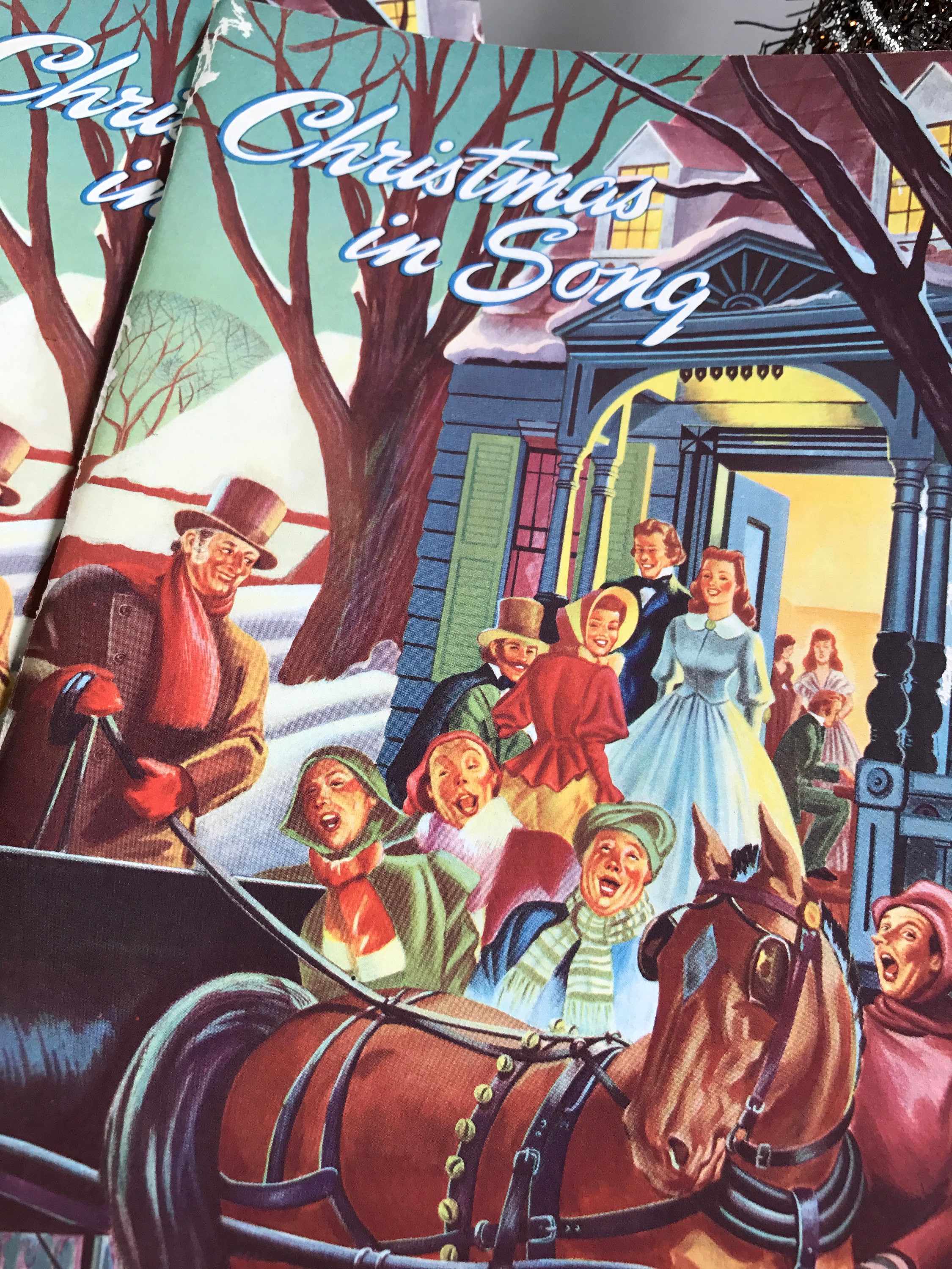 vintage-caroling-songbook-christmas-in-song-caroling-songbook-old-fashion-christmas-carol
