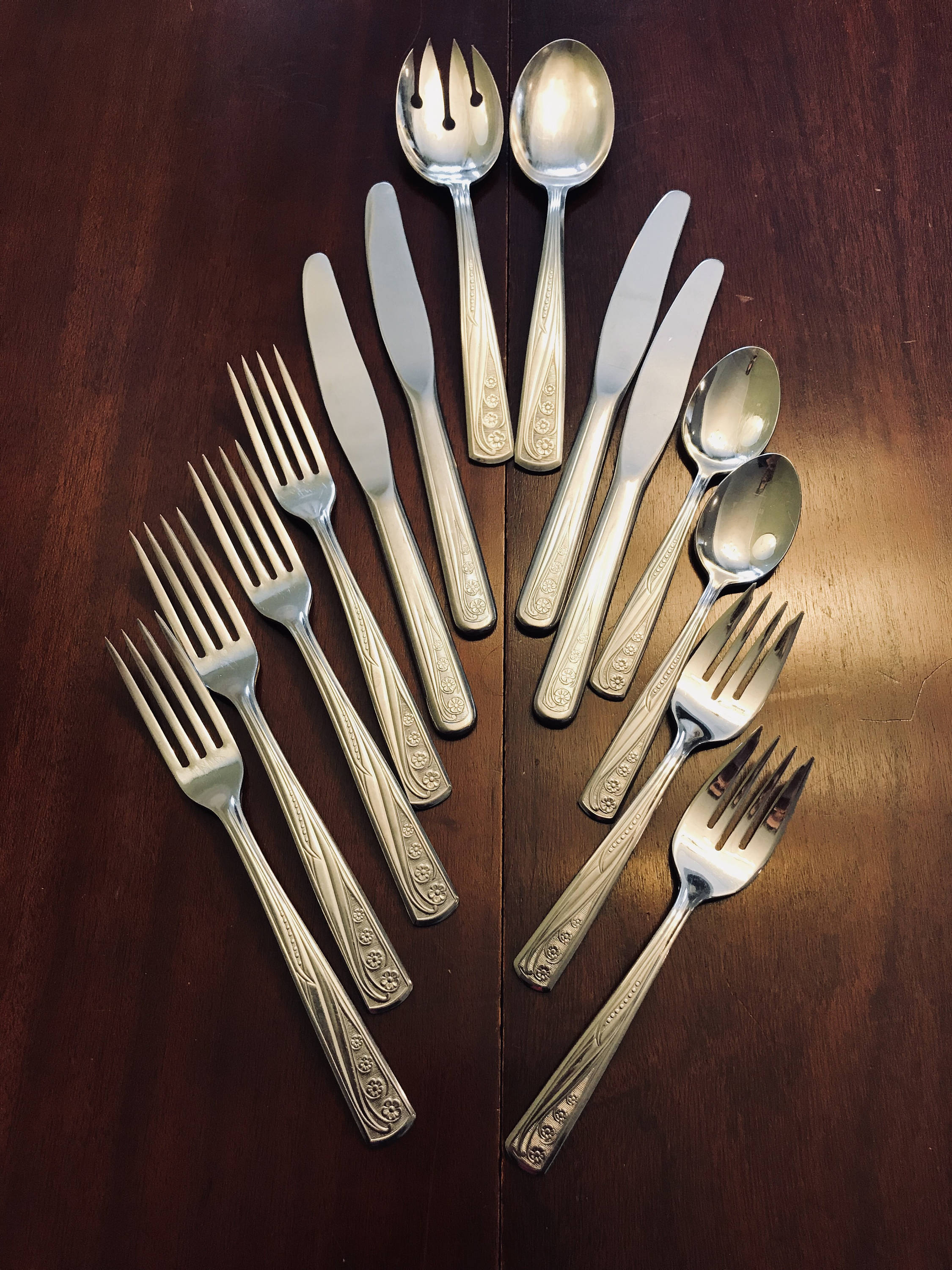 Vintage flatware, Loveliness Stainless Steel Flatware by Permanent
