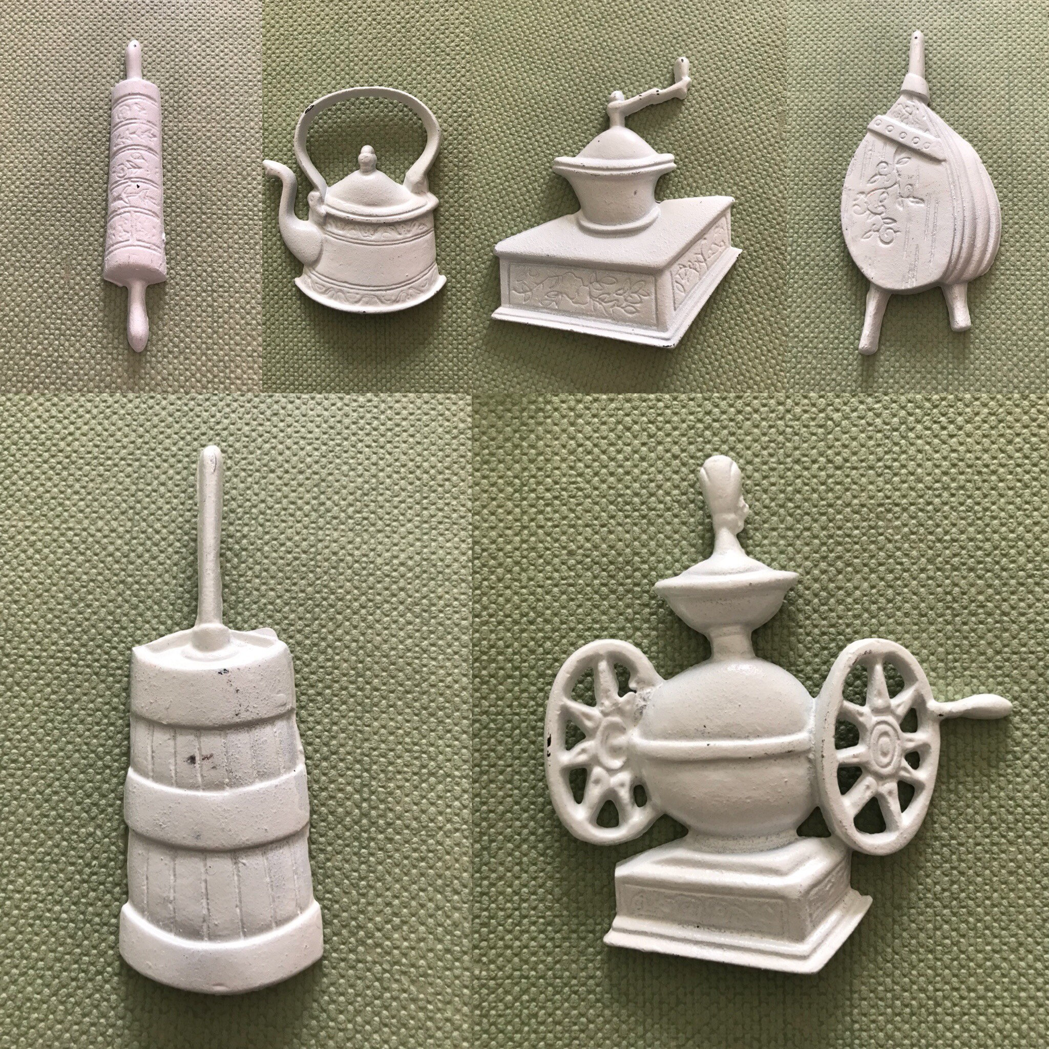 Vintage Cast iron Kitchen Wall Plaques, Shabby Chic Kitchen Wall Decor