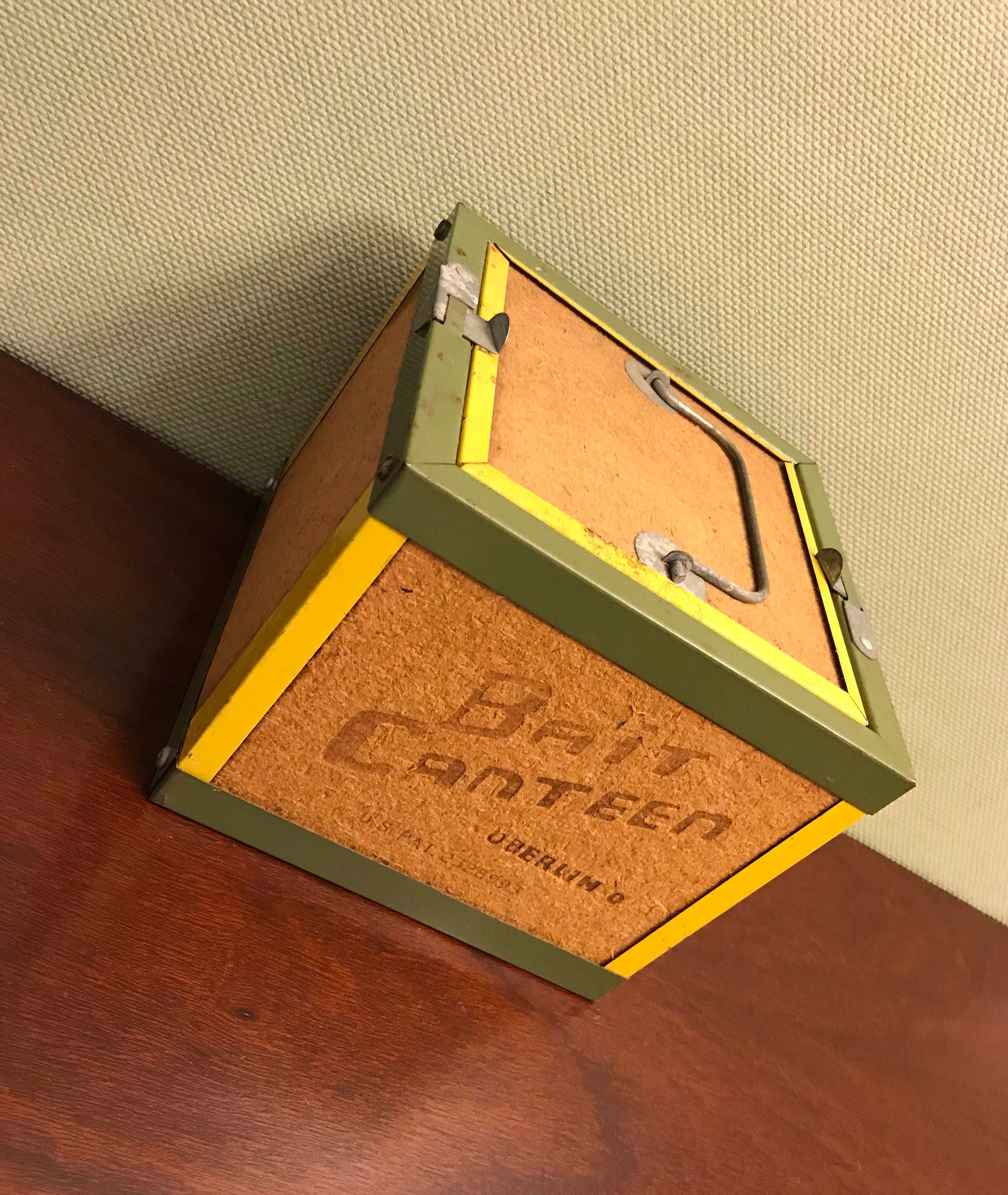 Vintage Oberlin Bait Canteen, fishing decor, Finshing gear, gift for