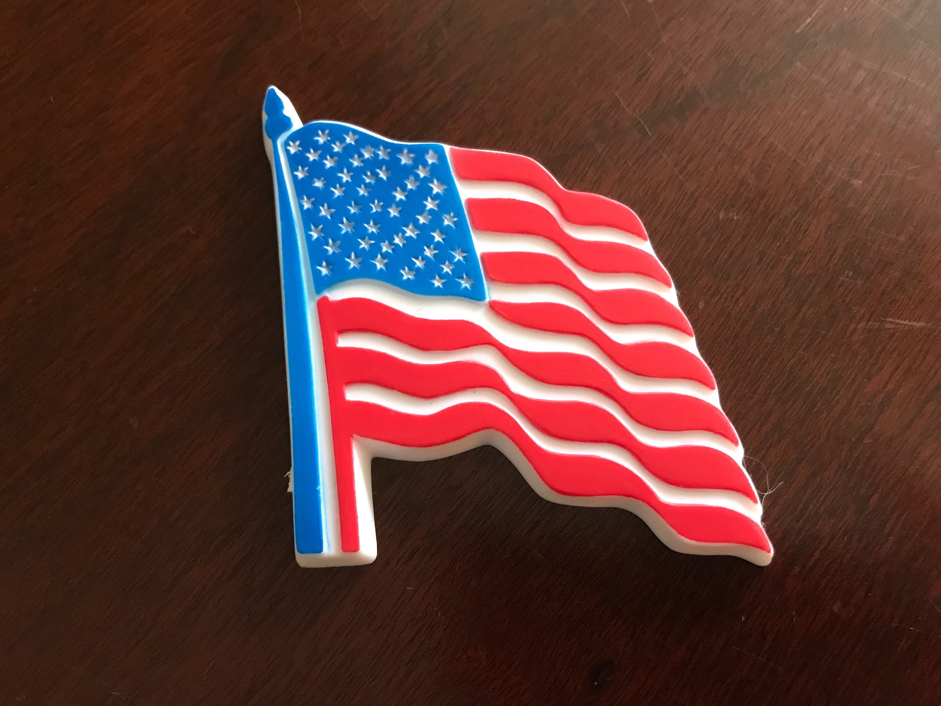 Vintage Wilton Cake Topper American Flag Cake Top Patiotic Cake