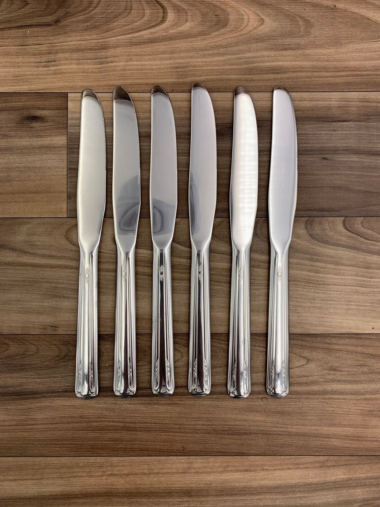Vintage Stainless Flatware set, Service for 6 Sincerity Silverware set