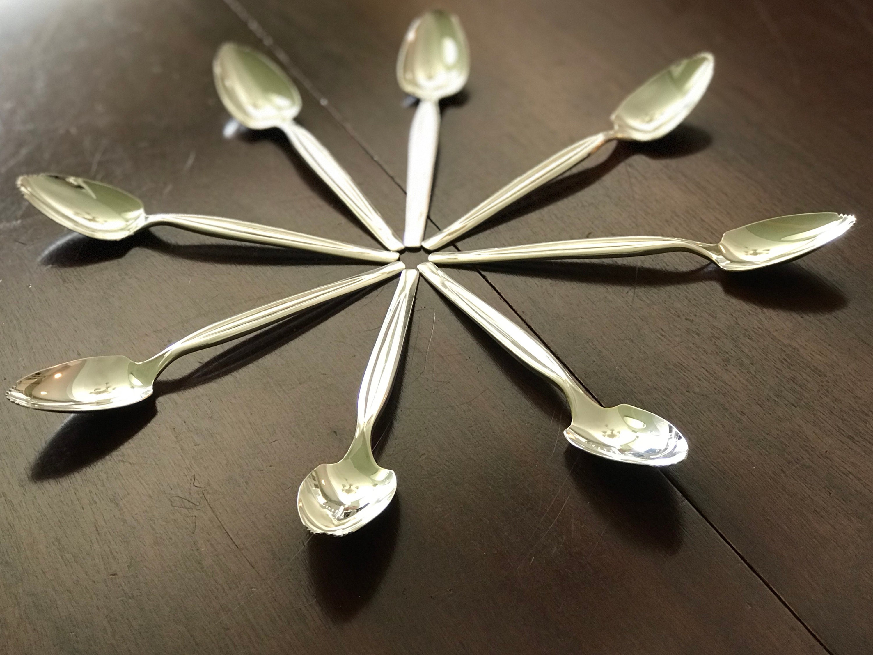 Vintage Fruit Spoons, Grapefruit Spoons Silver Plated citrus spoons