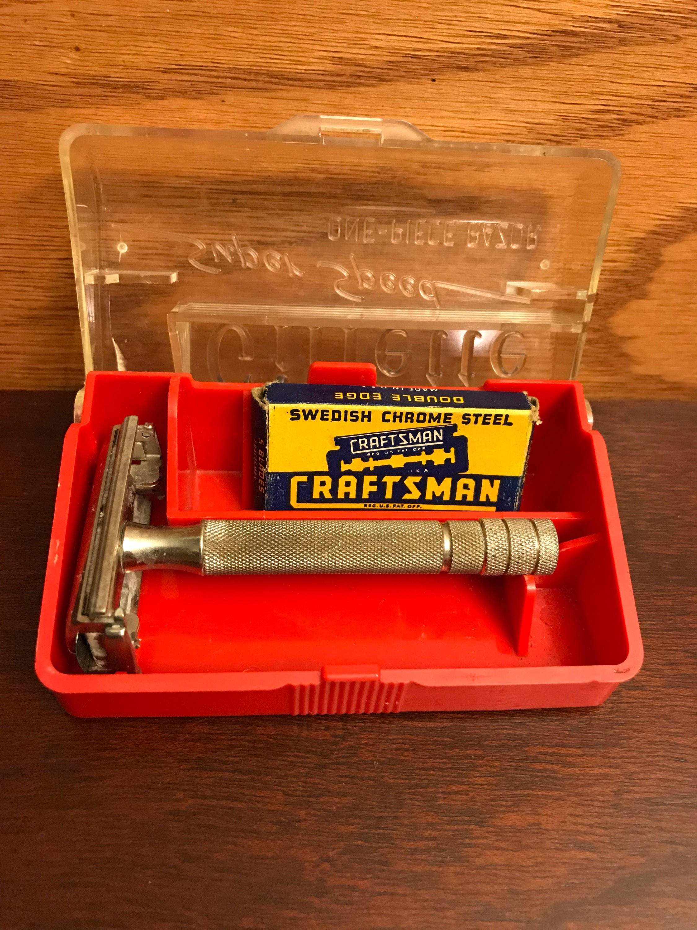 Vintage Gillette Super Speed Razor Set, 1950's Shaving Kit, Collectible