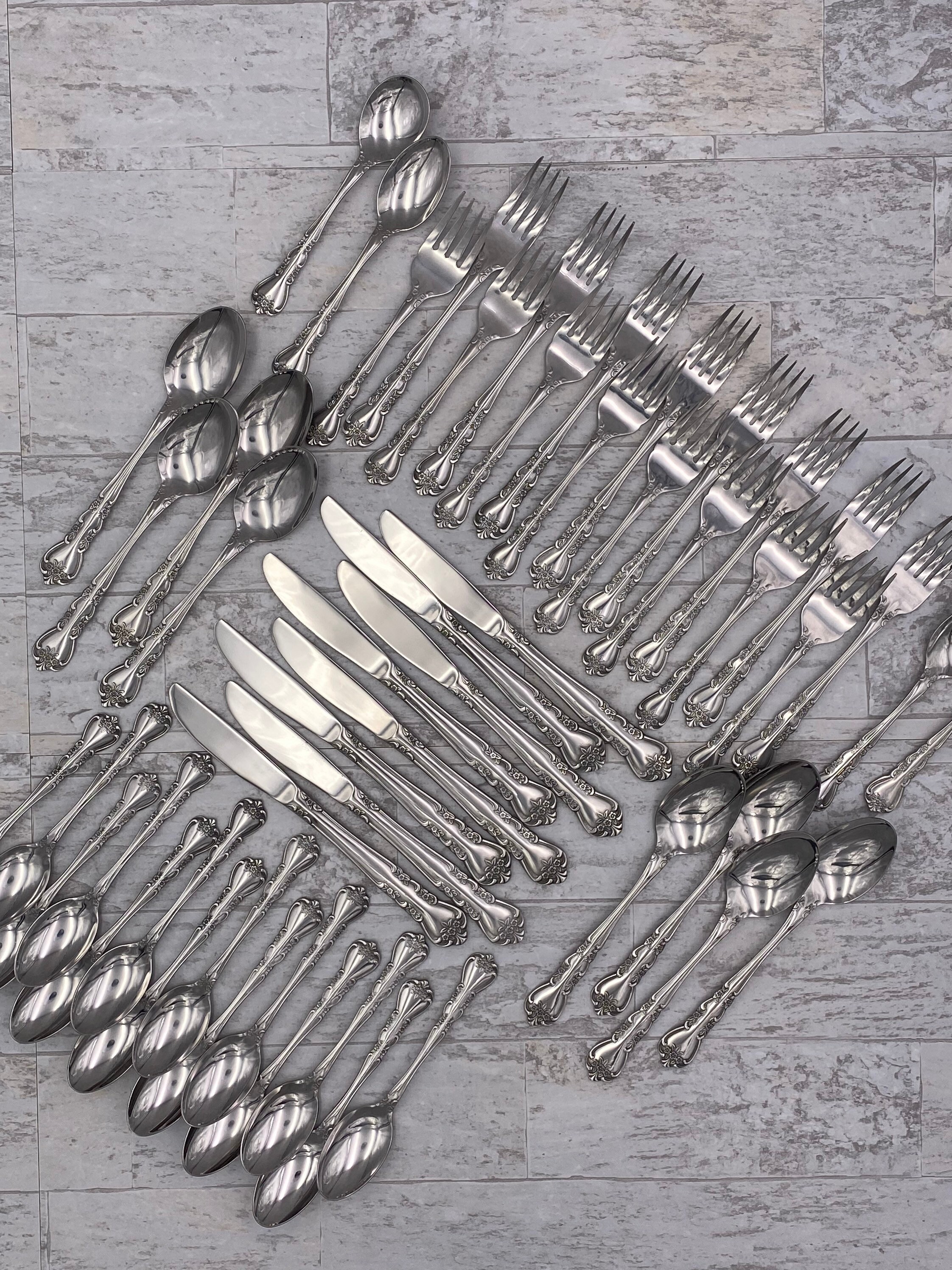 Vintage Stainless Flatware Set, New Rogers Delight Flatware, Service