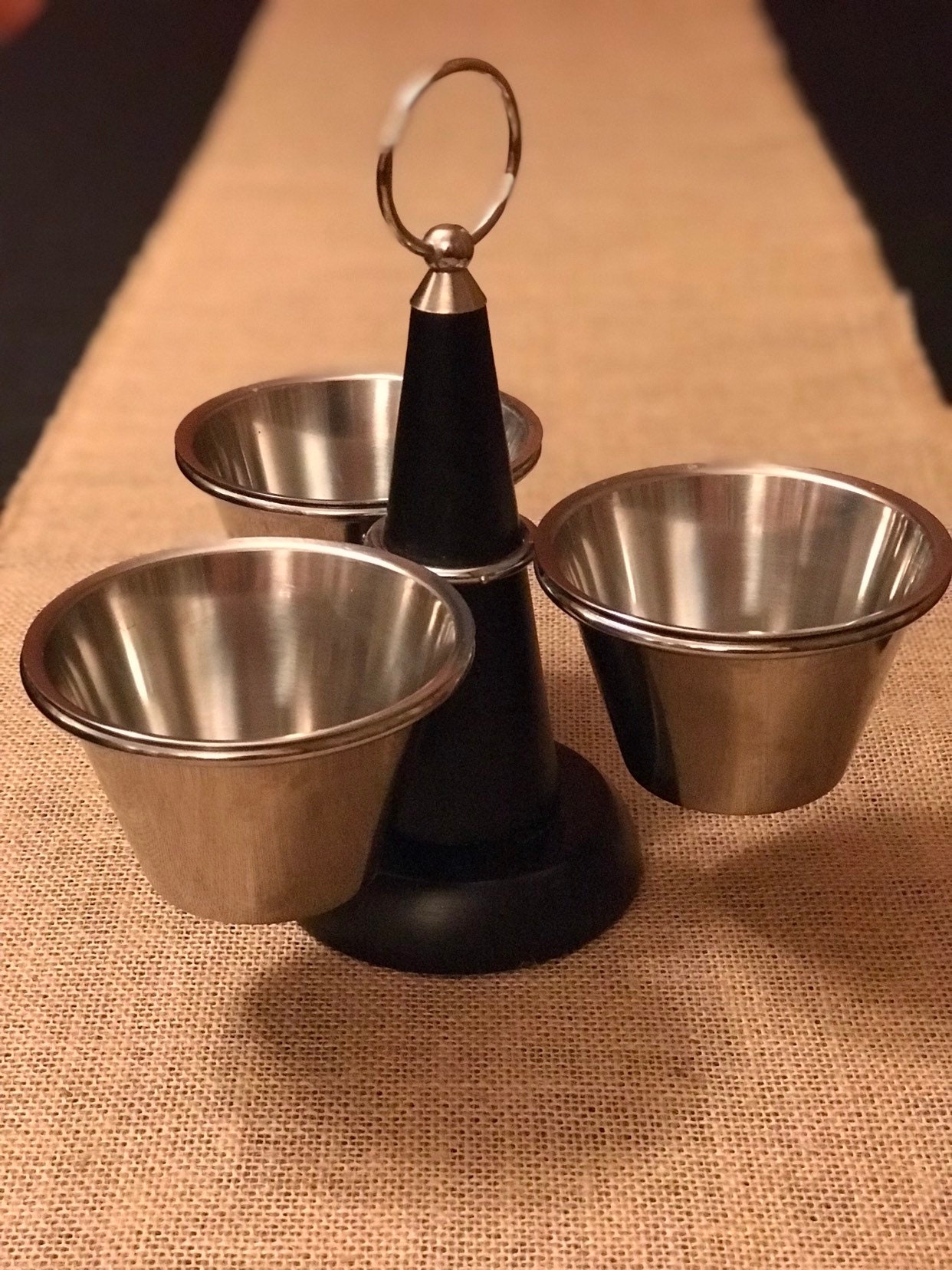 Vintage Condiment Caddy server Lazy Susan Condiment set Foodie Gift