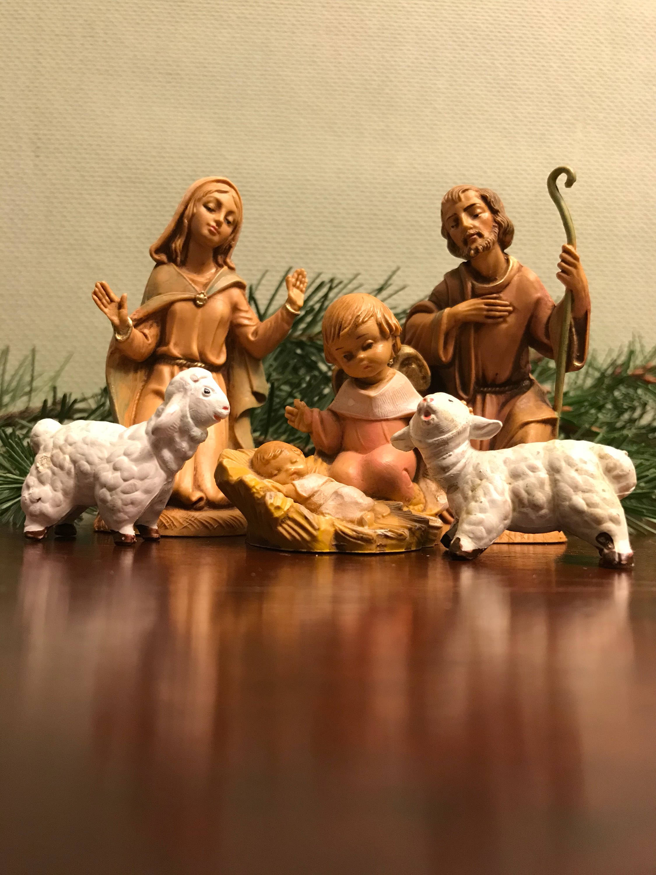 Vintage Fontanini Nativity Set, Holy Family Fontanini, Blown Plastic