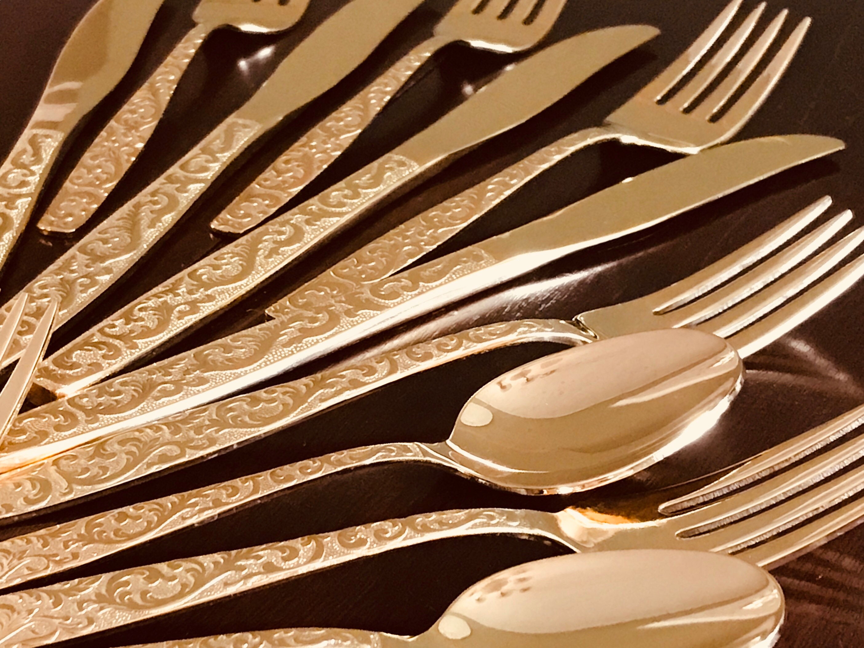 Vintage Gold Flatware, Americana Golden Heritage IS, Gold Electroplate