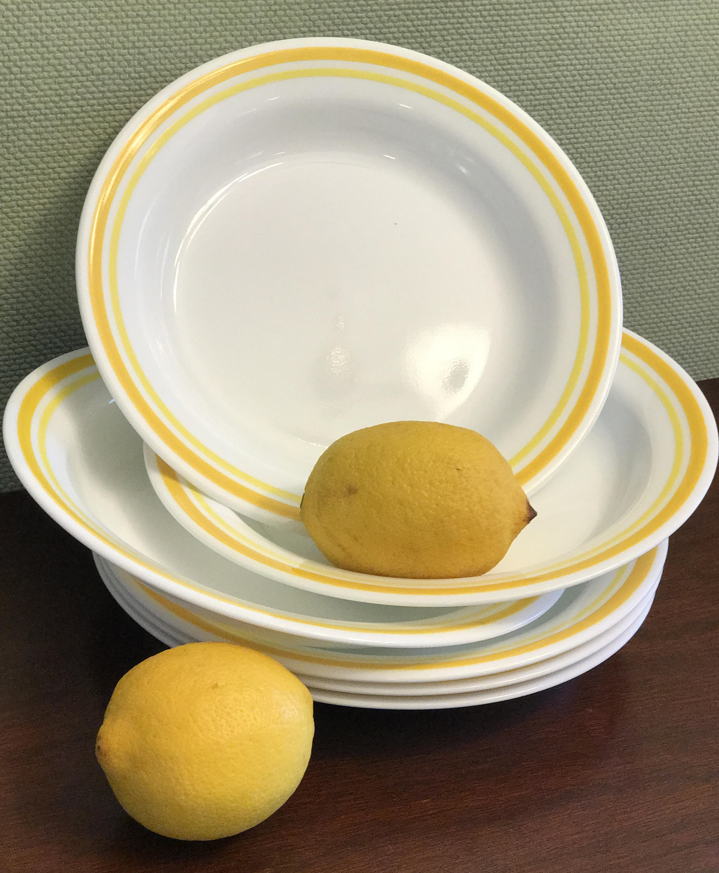 Corelle Citrus Dinnerware, Corelle Citrus Rimmed Soup Bowl, 6 piece Set