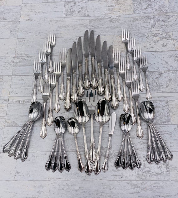 Choice 10-Piece Hollow Stainless Steel Handle Buffet Serving Utensils Set