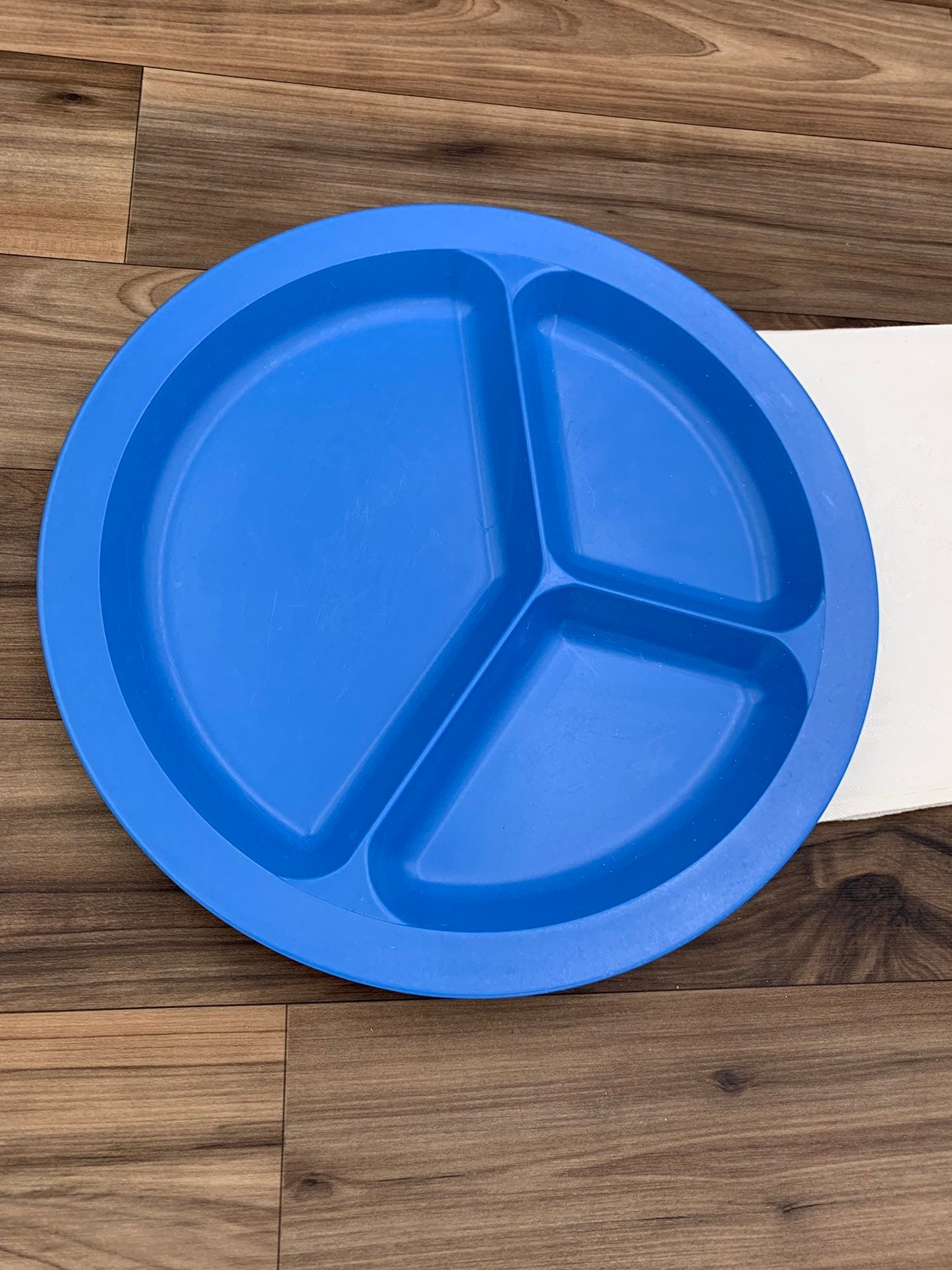 Vintage Melmac divided Plates, Plastic Plate set, Western Plastics