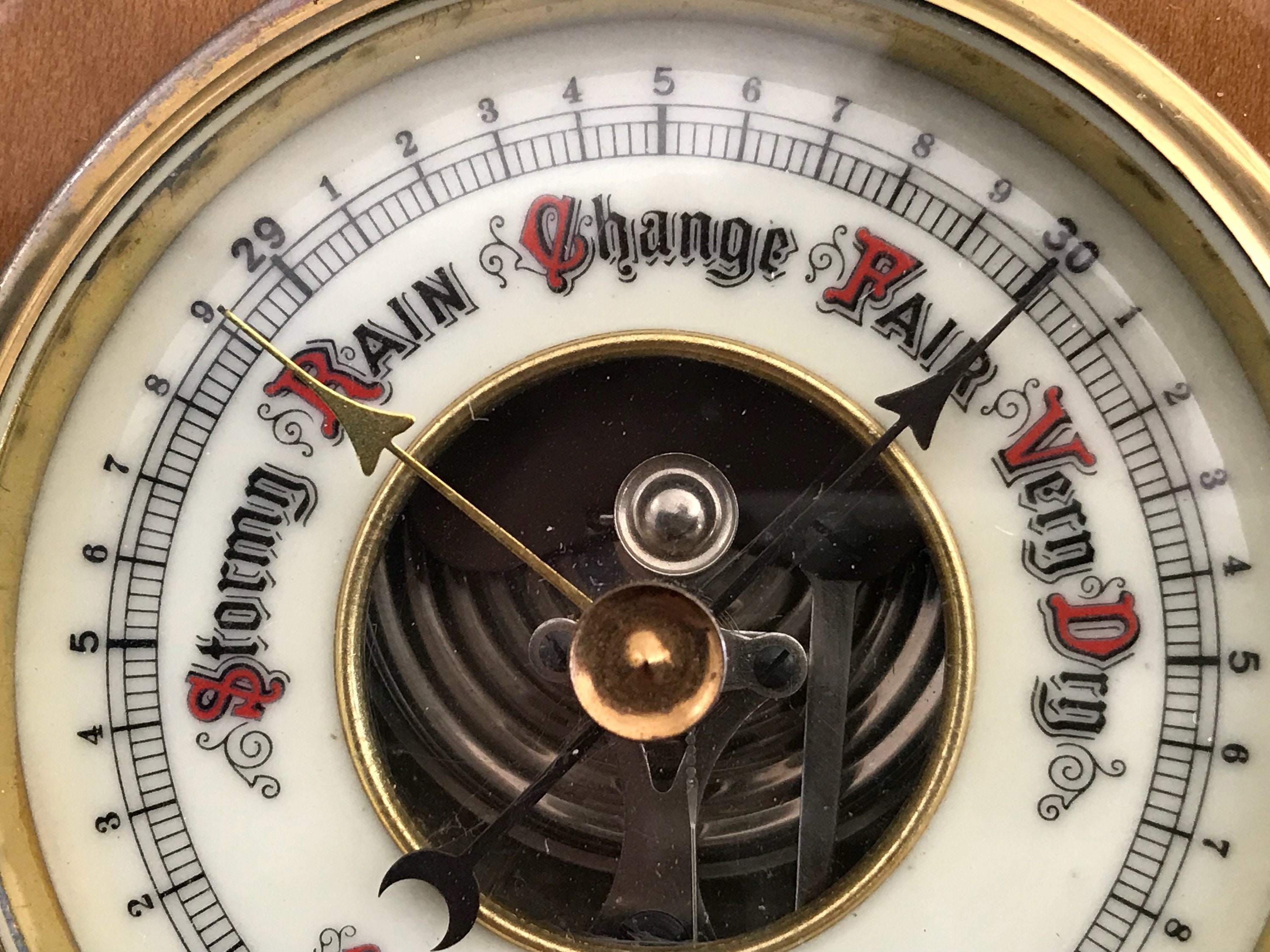 Vintage Barometer, Rare Myrtlewood Barometer, Columbian Optical Co