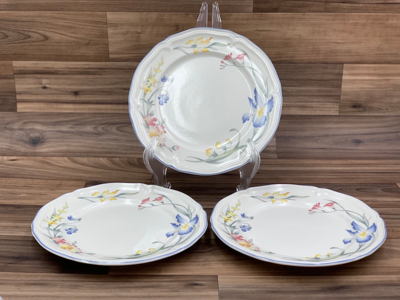 Vintage Bread and Butter Plates Villeroy and Boch Riviera set of 3