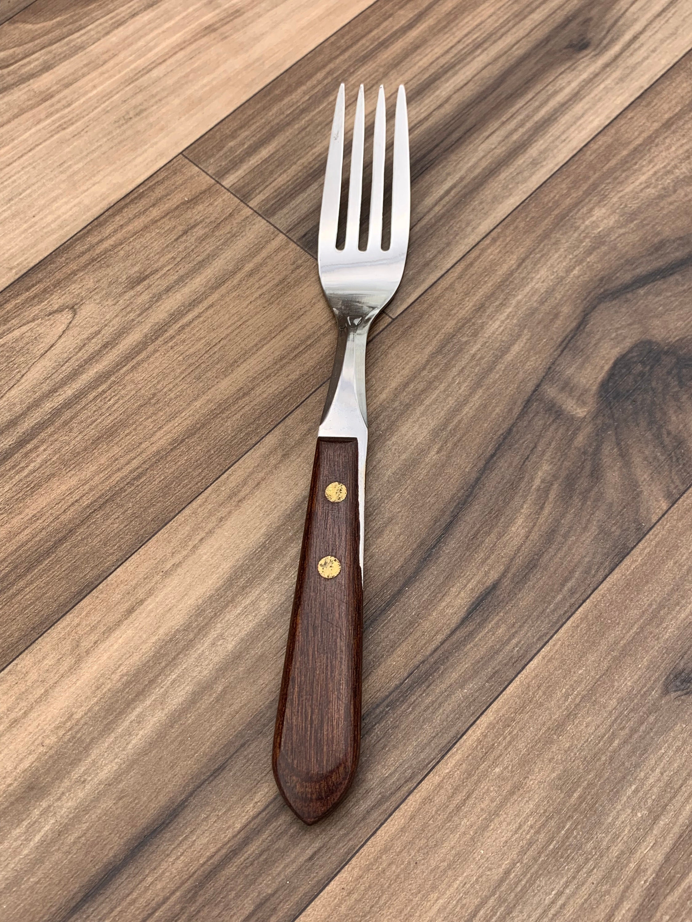 Vintage Wood Handled Flatware set Regent Sheffield Flatware Rustic