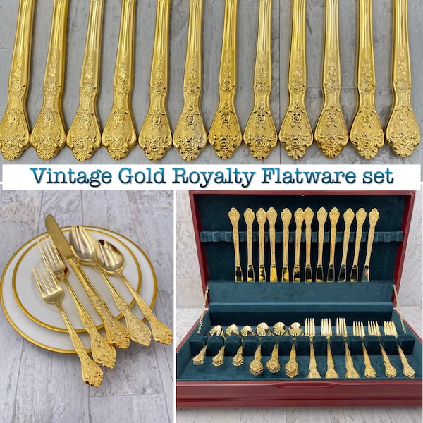 Gold Plated Flatware Etsy