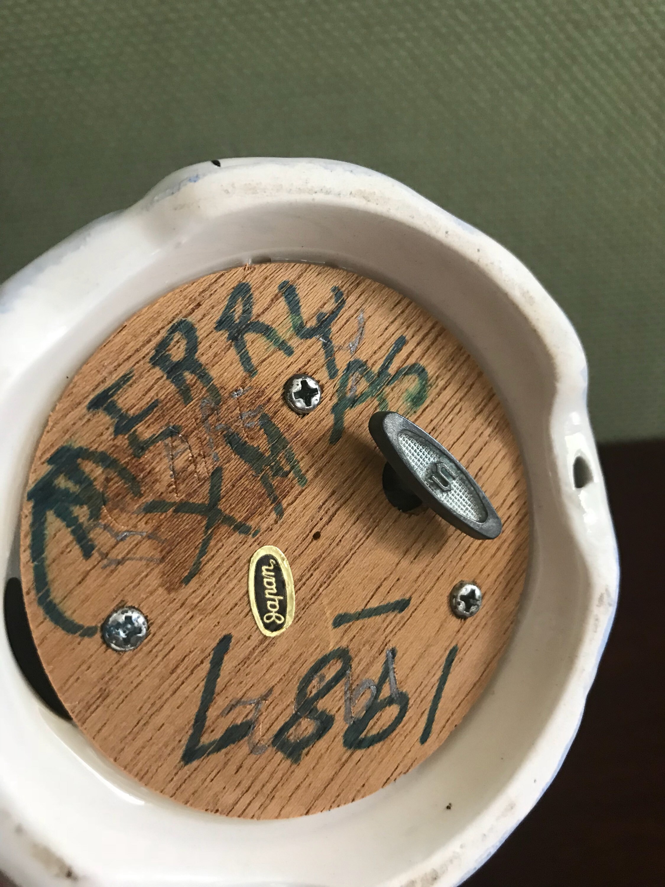 Vintage Christmas Angel Music Box, White Christmas Musical Porcelain