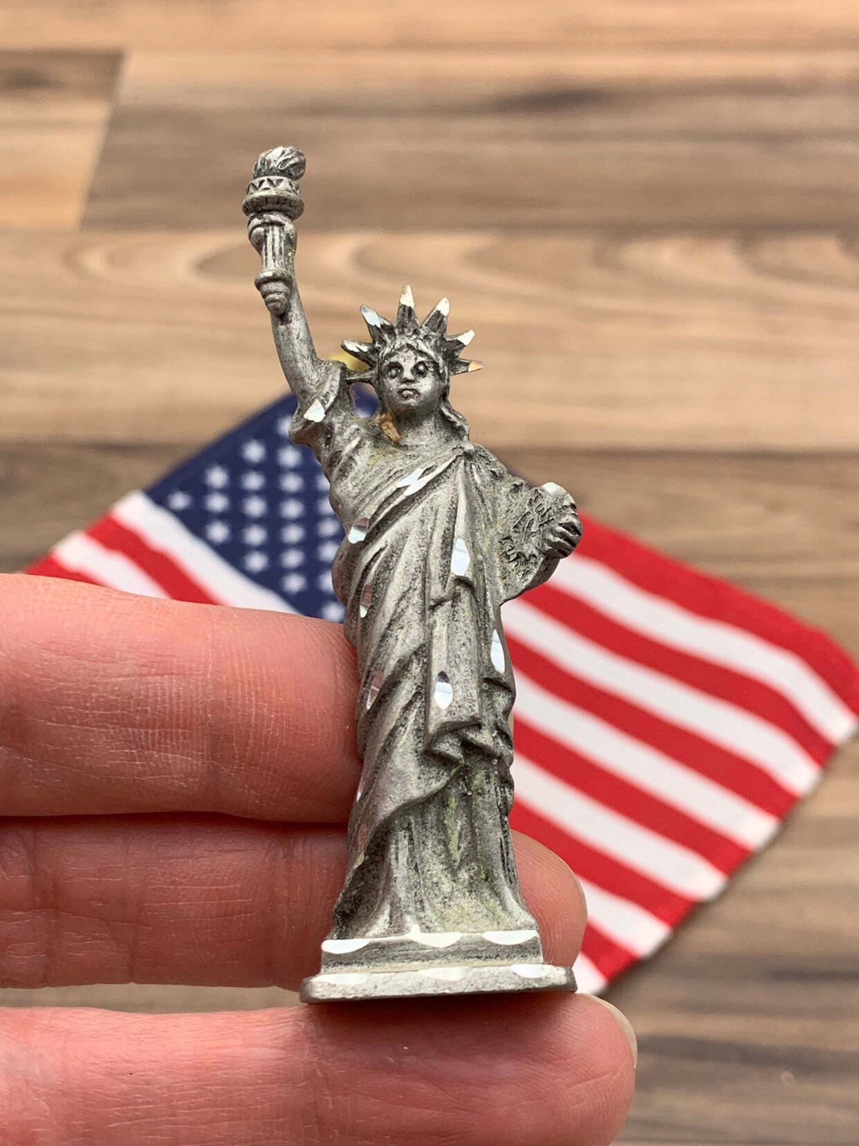 Statue of Liberty Pewter figurine, Lady Liberty Miniature, Statue of