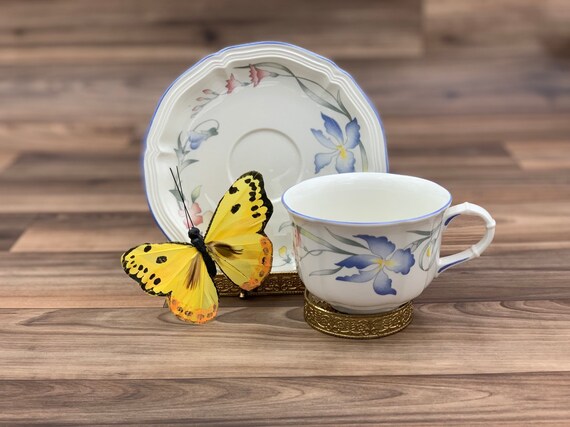 Vintage Tea cup floral Villeroy and Boch Riviera Porcelain Teacup, Tea Party, Gift for Her