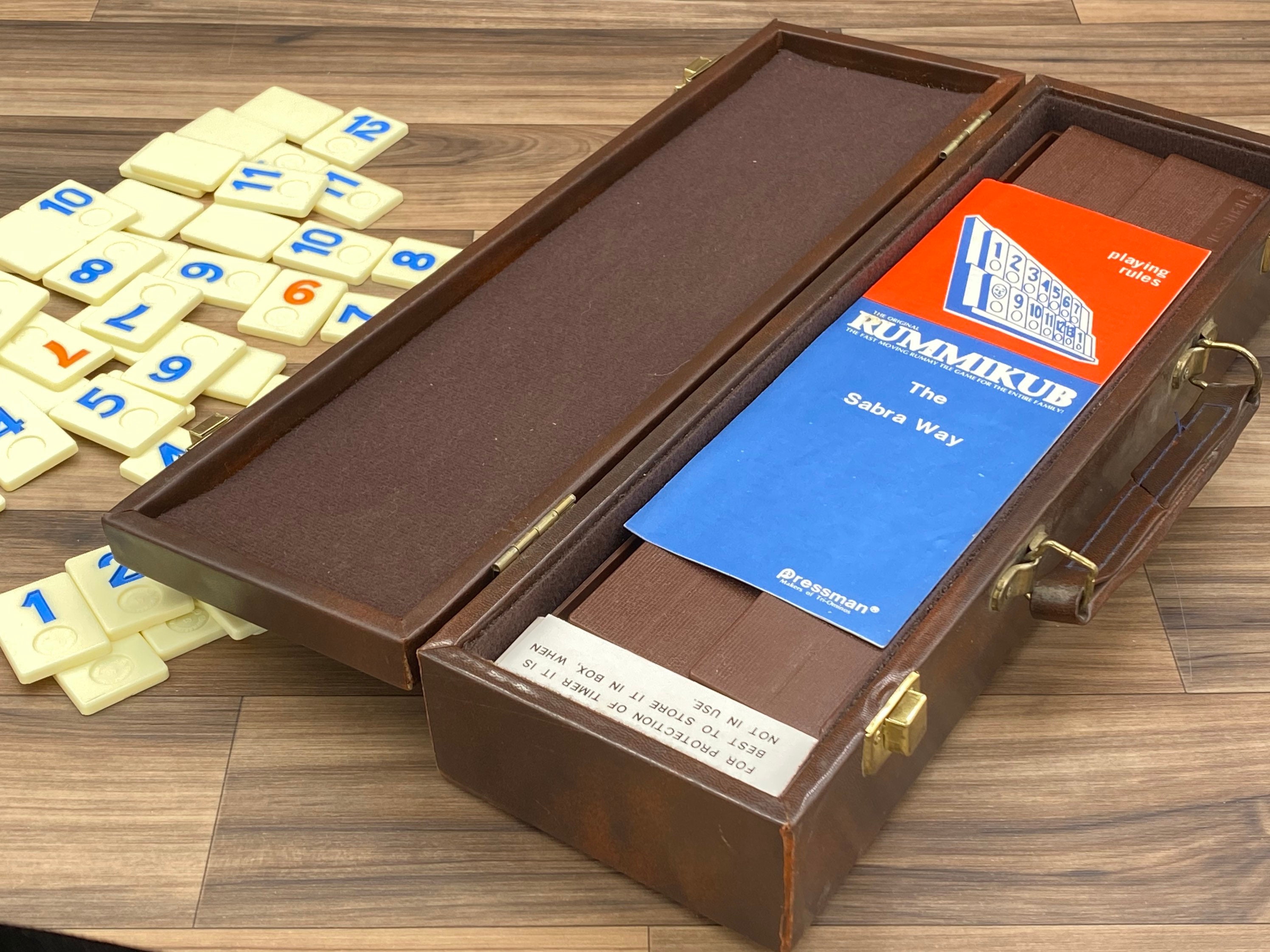 Tournament Rummikub Game Set Vintage Rummy Tile Game In Carrying Case 