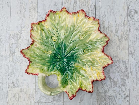 Vintage Mojalica Leaf Plate Made in Portugal