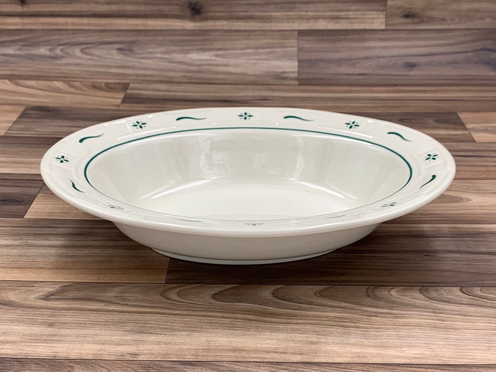 Vintage Longaberger Pottery Oval Vegetable Serving Bowl Woven