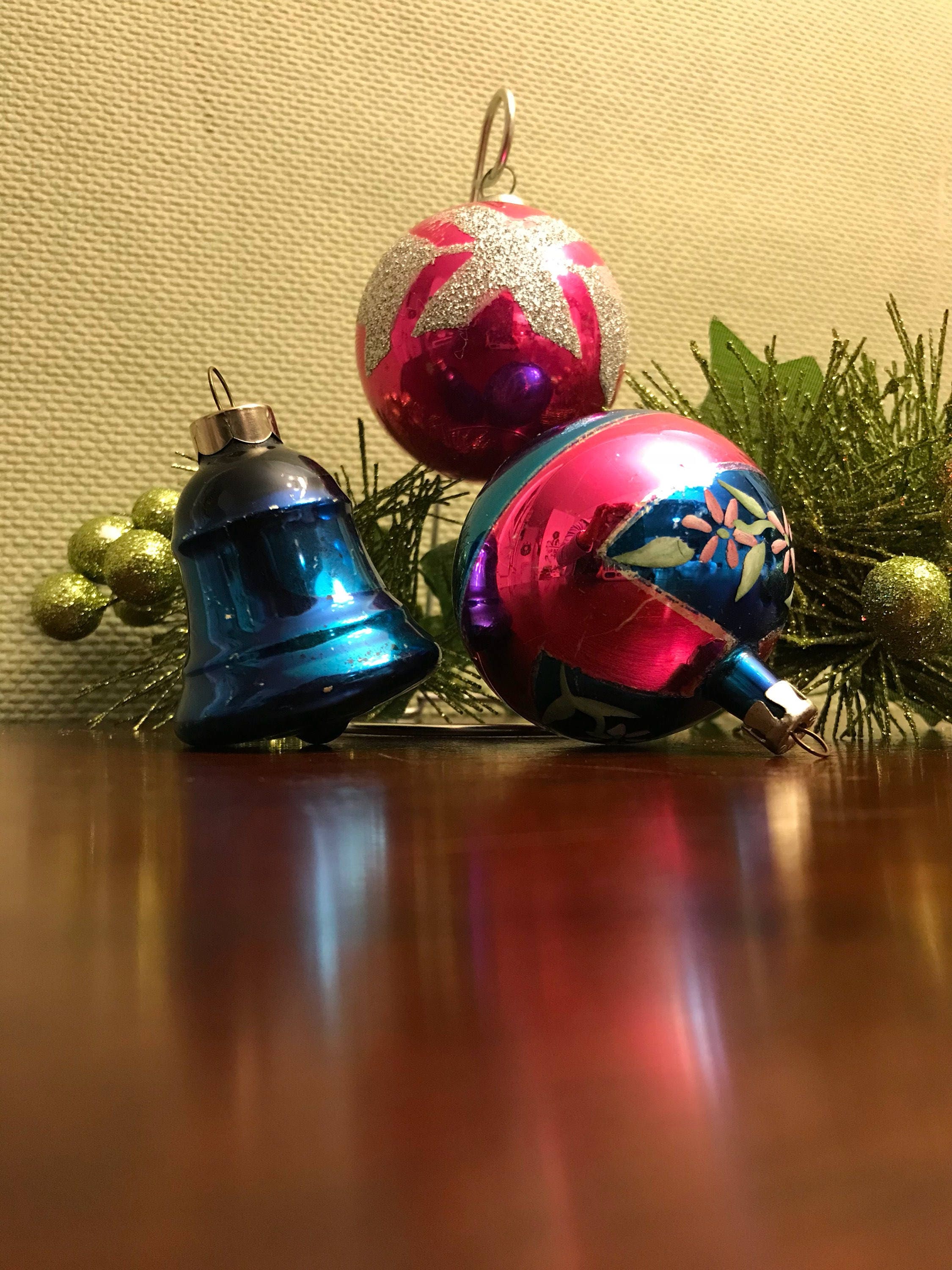 Vintage glass 2024 christmas ornaments