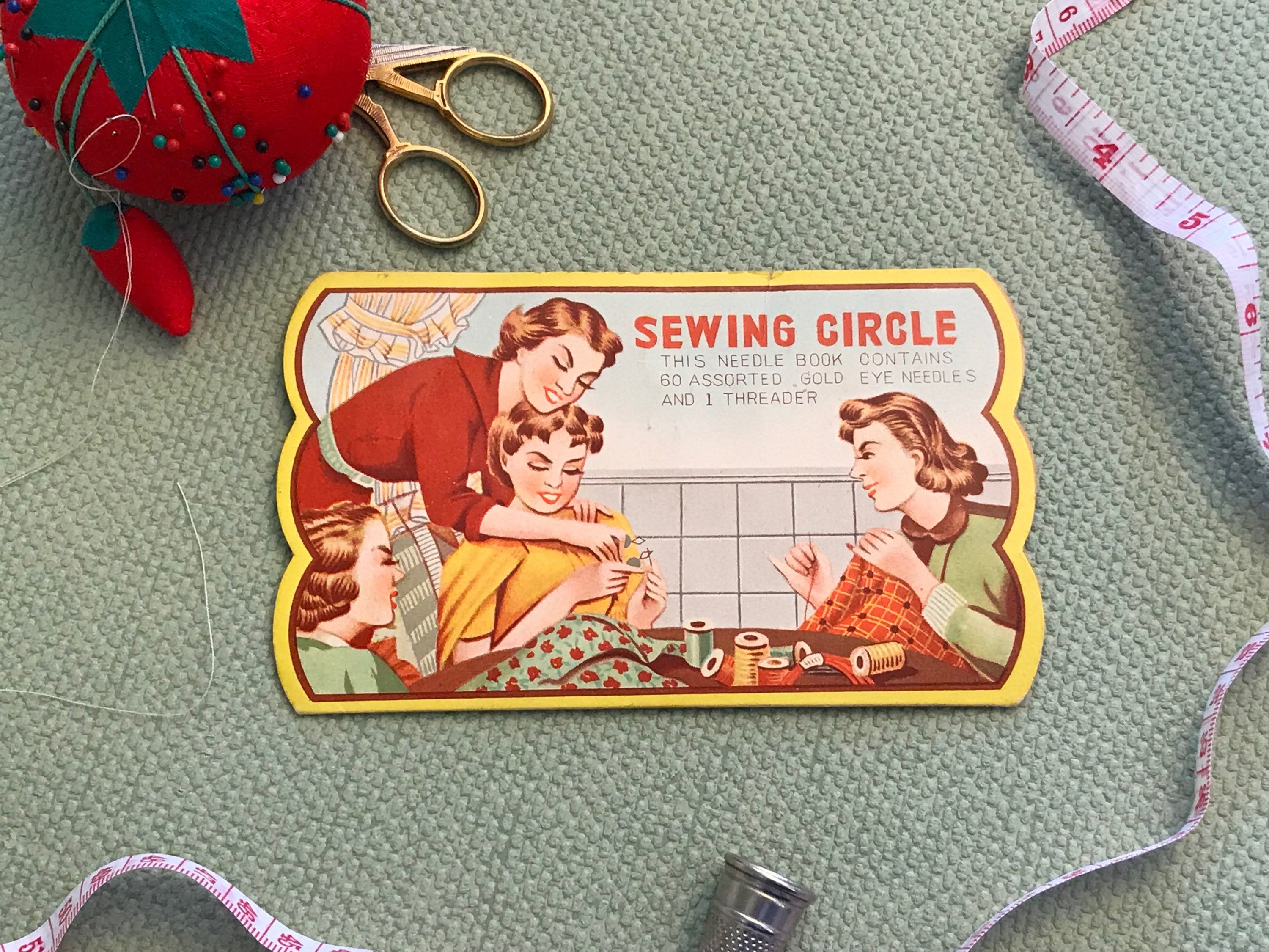 Vintage Sewing Needle Case, Sewing Circle Needles, collectible needle case,  Sewing Needles, Sewing Room decor, gift for her, collectible