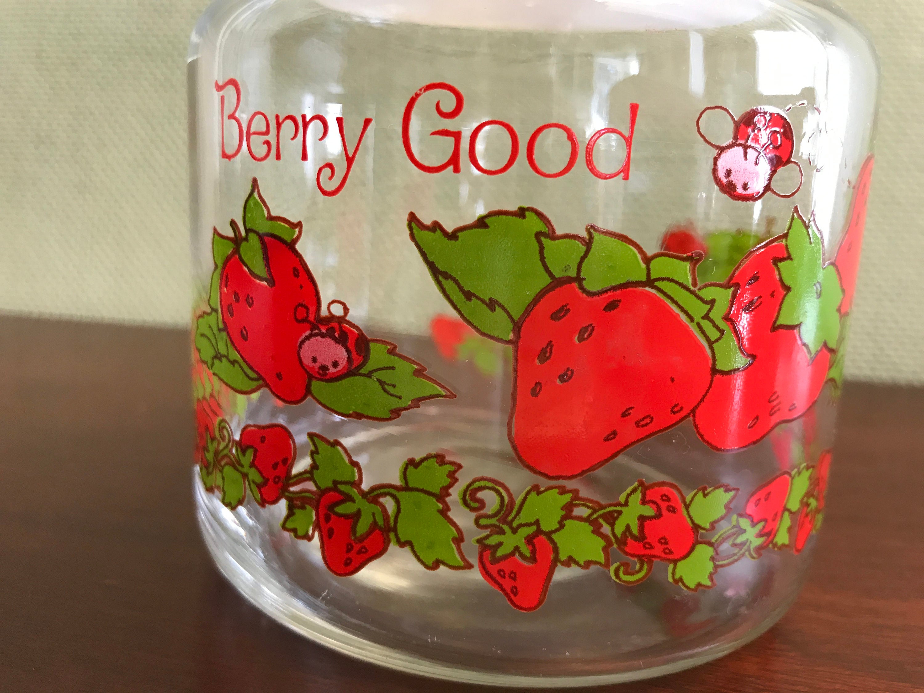 Strawberry Shortcake Glass Jar, Strawberry Shortcake Collectible