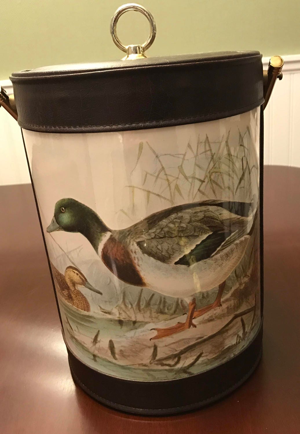 Vintage Duck Ice Bucket, Vinyl Towle Shelton ware, Vintage Ice Bucket
