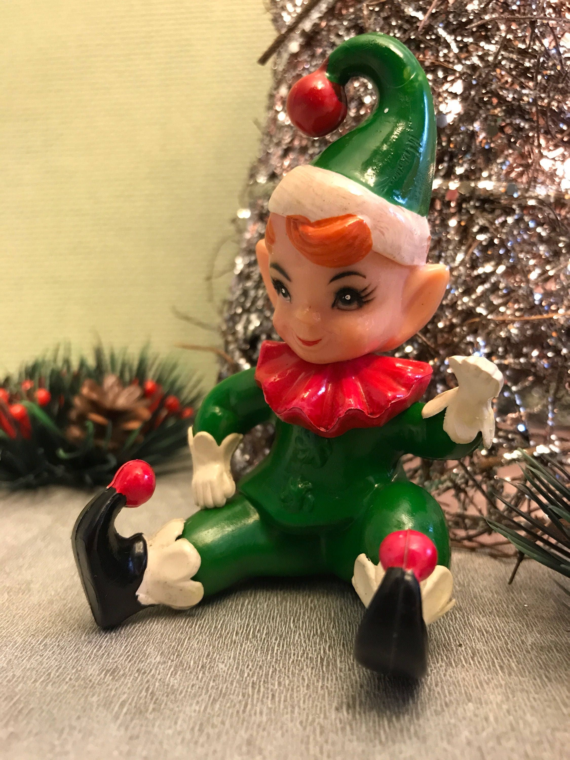 Vintage Christmas Elf Doll 