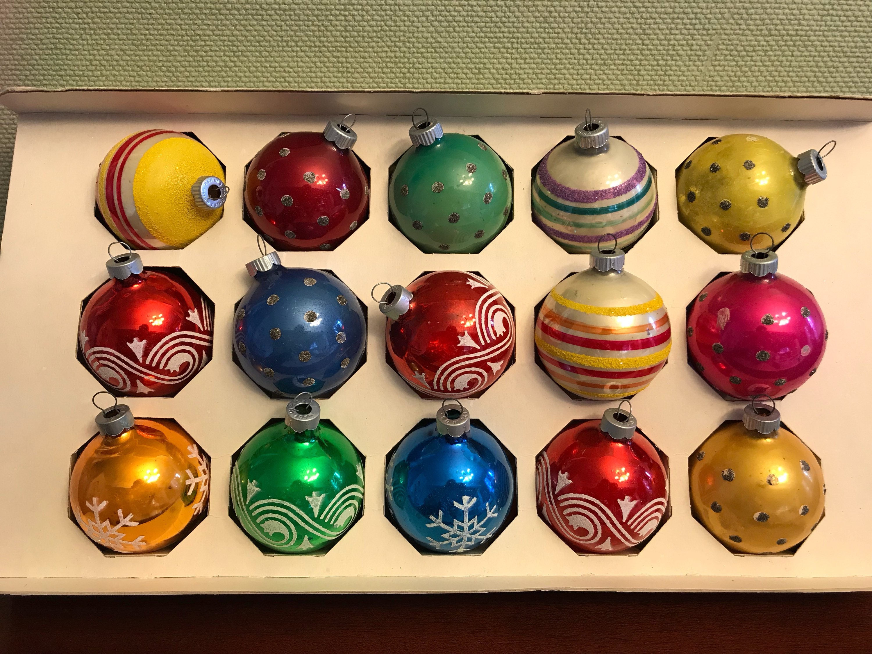 Vintage Glass Tree Ornaments, Woolworths Glass Ball ornaments