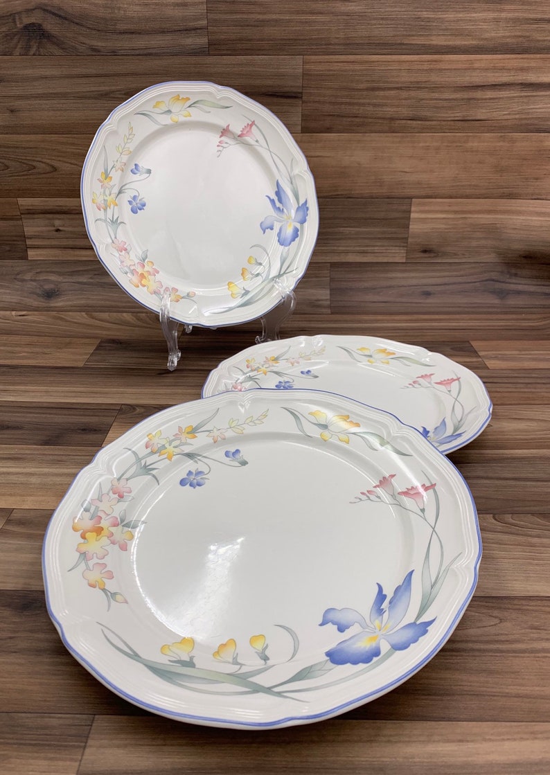 Vintage Bread and Butter Plates Villeroy and Boch Riviera set of 3
