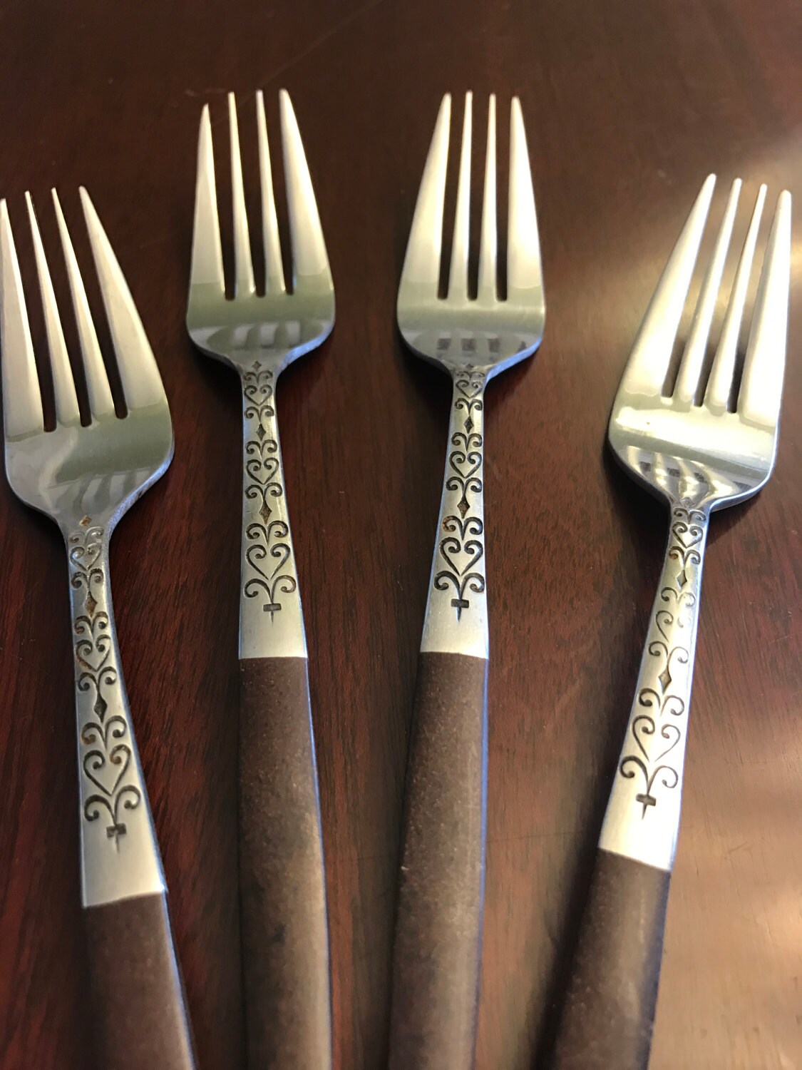 Danish Modern stainless flatware Interpur, Replacement Dinner Forks