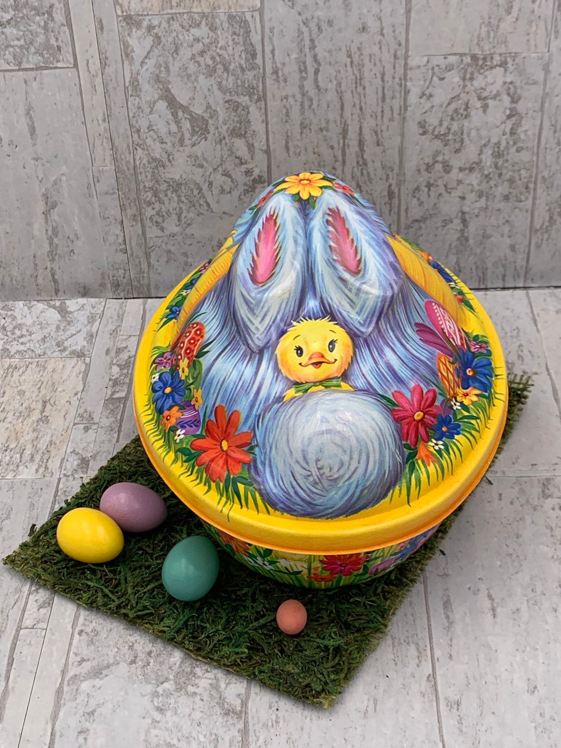 Large Easter Egg Candy Box Vintage Plastic Candy Container Etsy UK