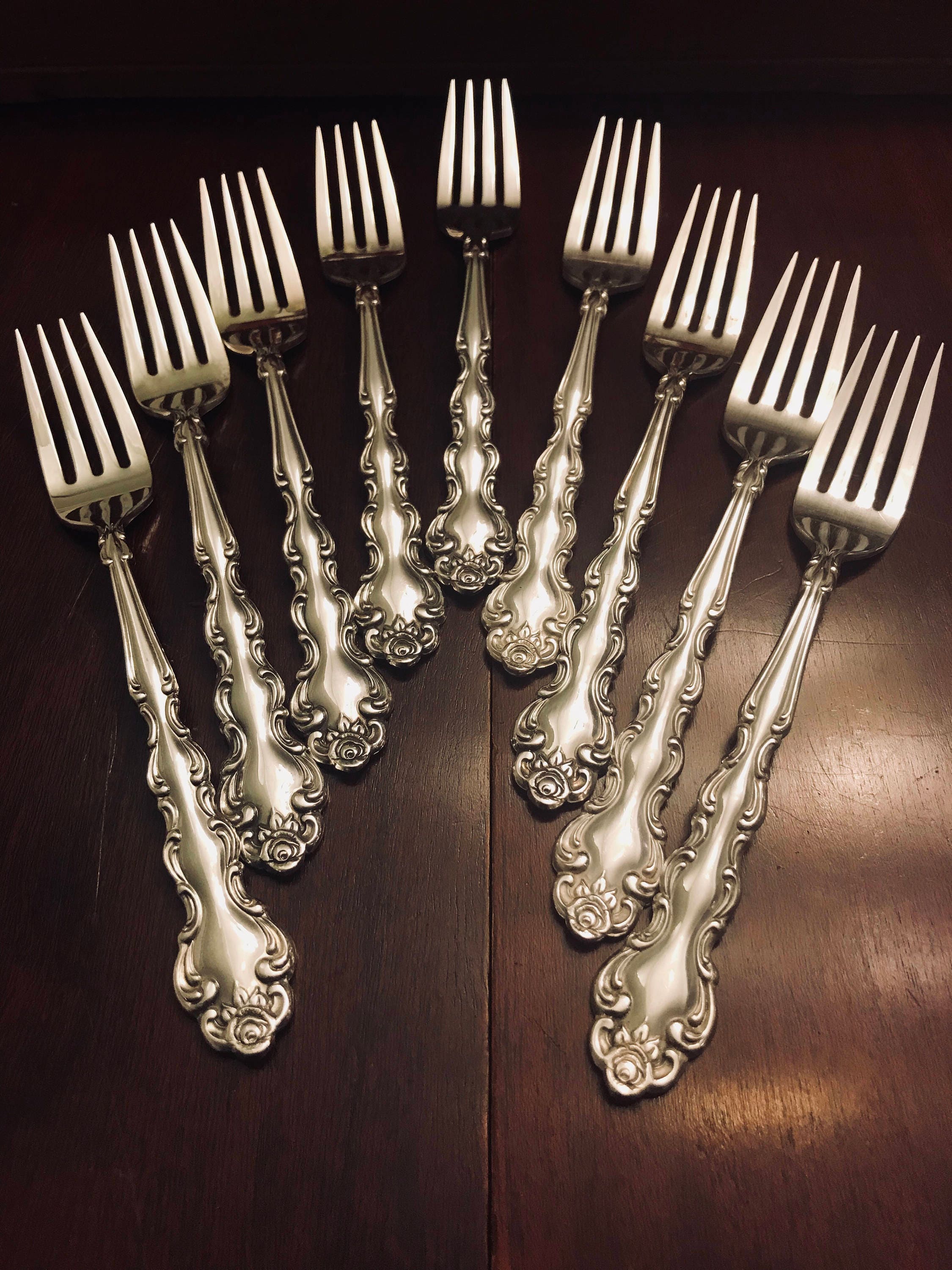 Vintage Silverware Set, Oneida Community Beethoven Silverplate Flatware