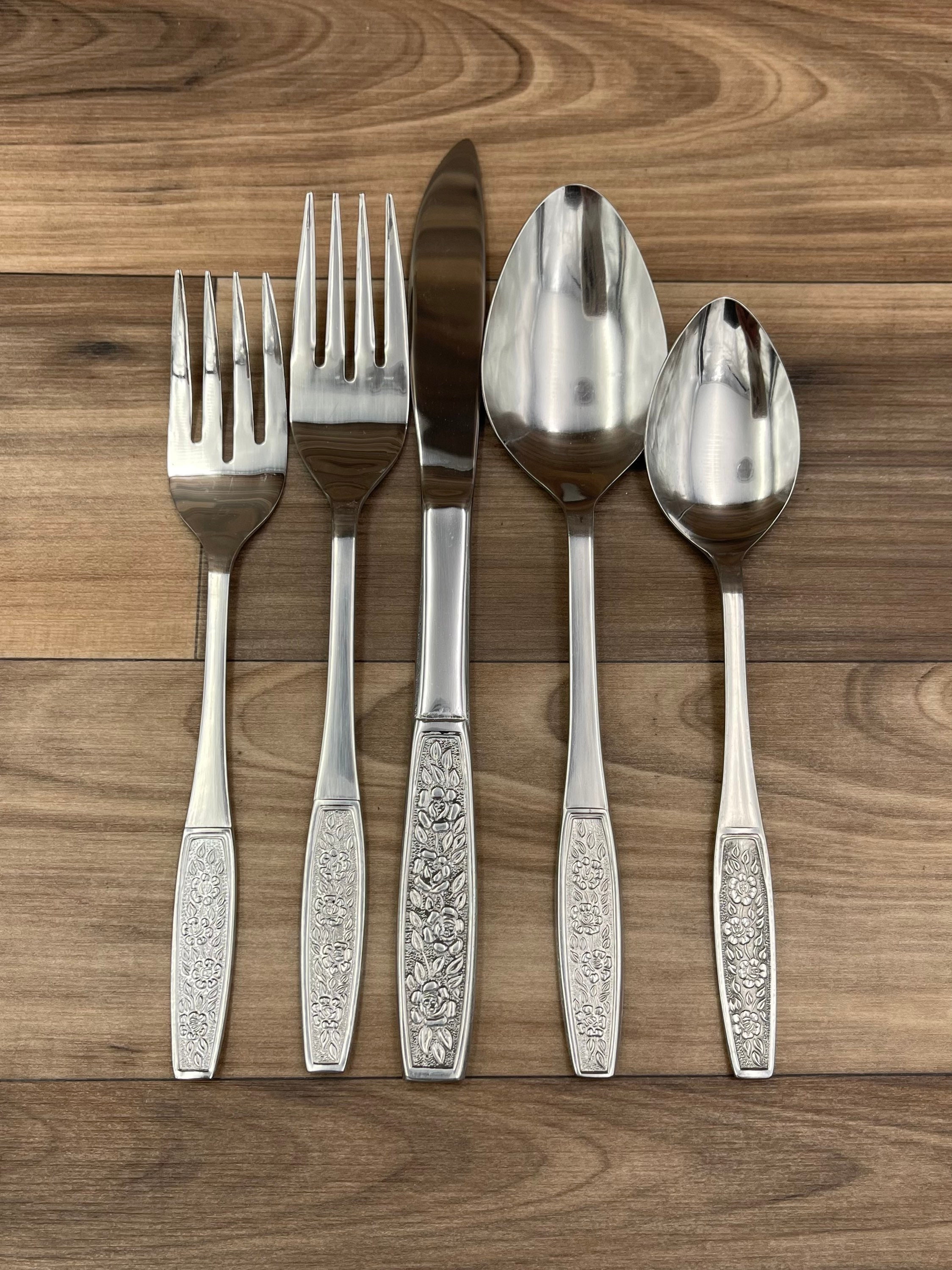 Custom Engraved 'Full Moons' Vintage Flatware Set - Silver Plated – Nora  Knives