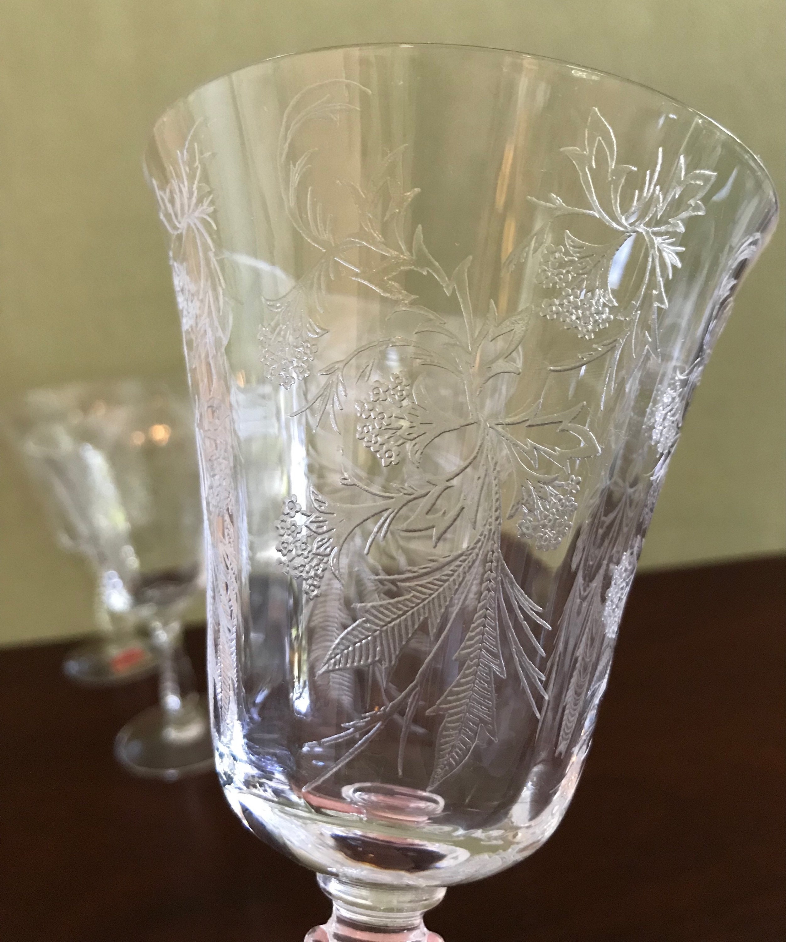 Fostoria Cut Wheat And Floral Pattern / Viewing fostoria crystal