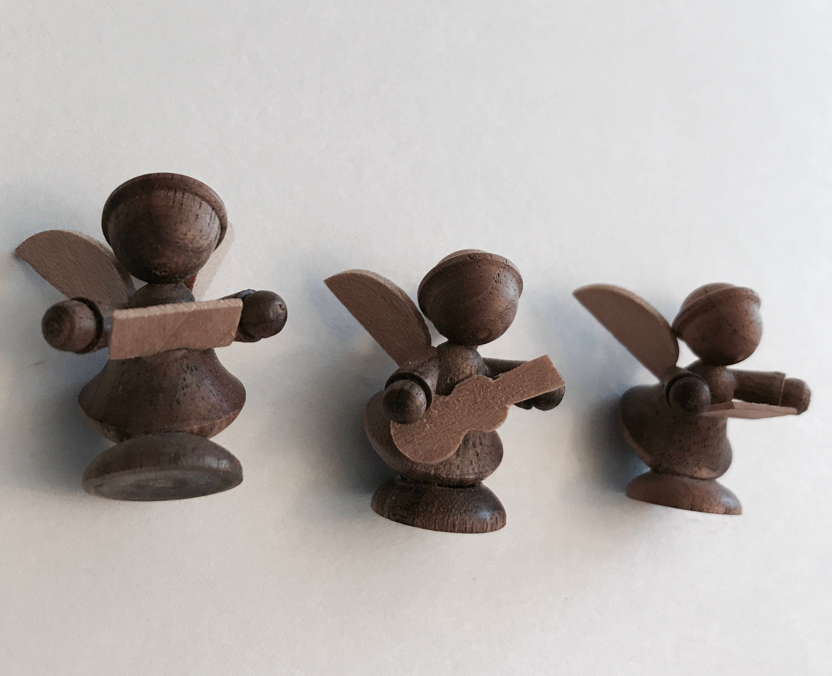 Vintage Miniature Angels, German Angel musicians, Christmas Angels