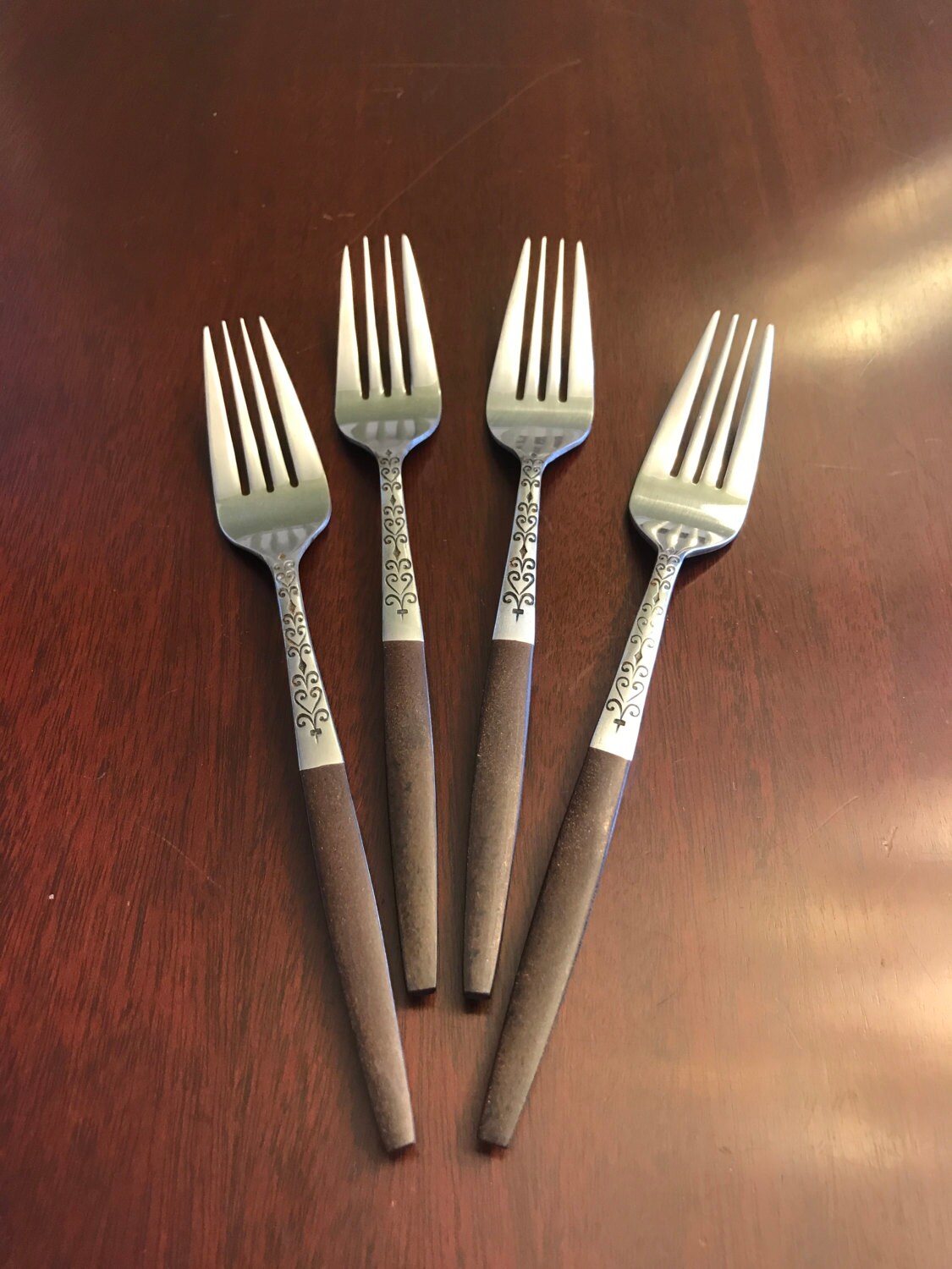Danish Modern stainless flatware Interpur, Replacement Dinner Forks