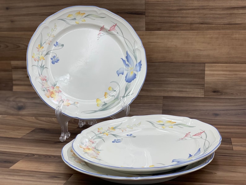 Vintage Bread and Butter Plates Villeroy and Boch Riviera set of 3